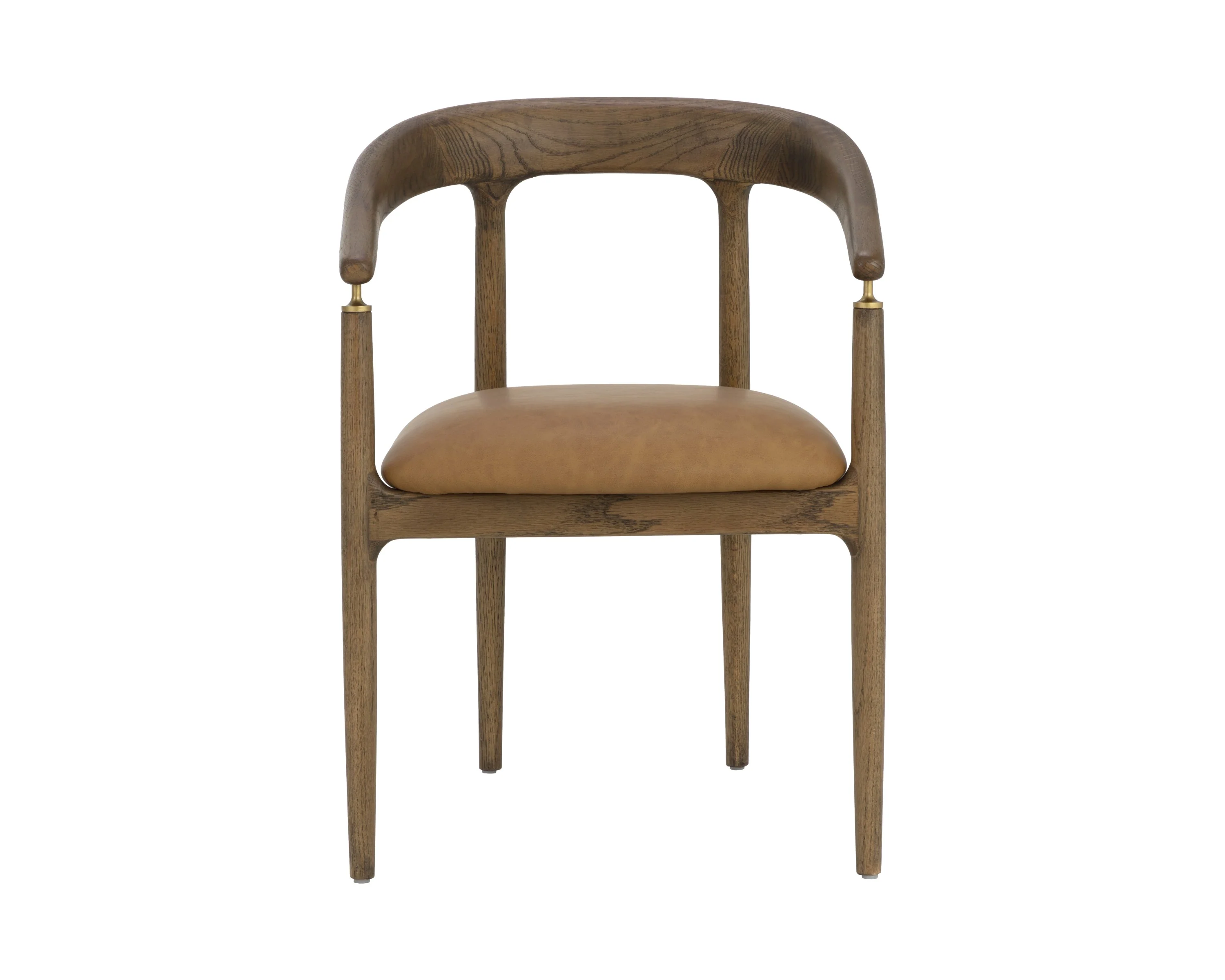 Sunpan Valmont Dining Armchair - Milliken Cognac - Image 2