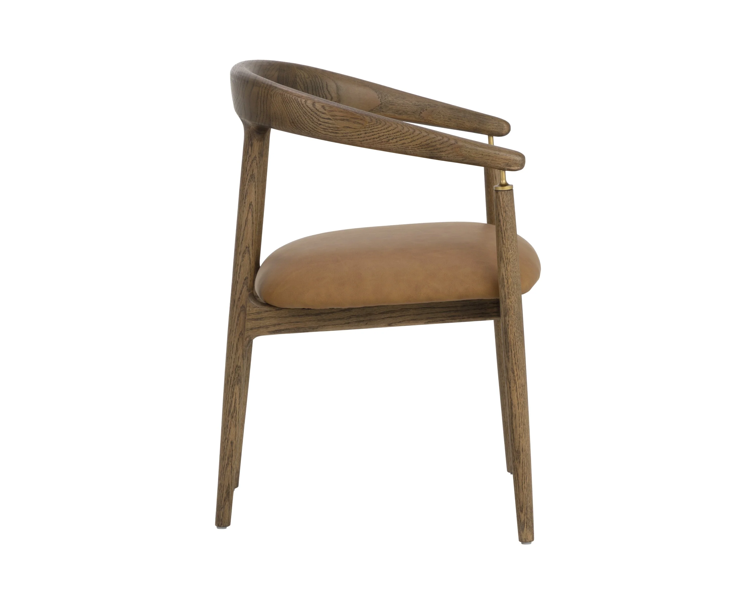Sunpan Valmont Dining Armchair - Milliken Cognac - Image 3