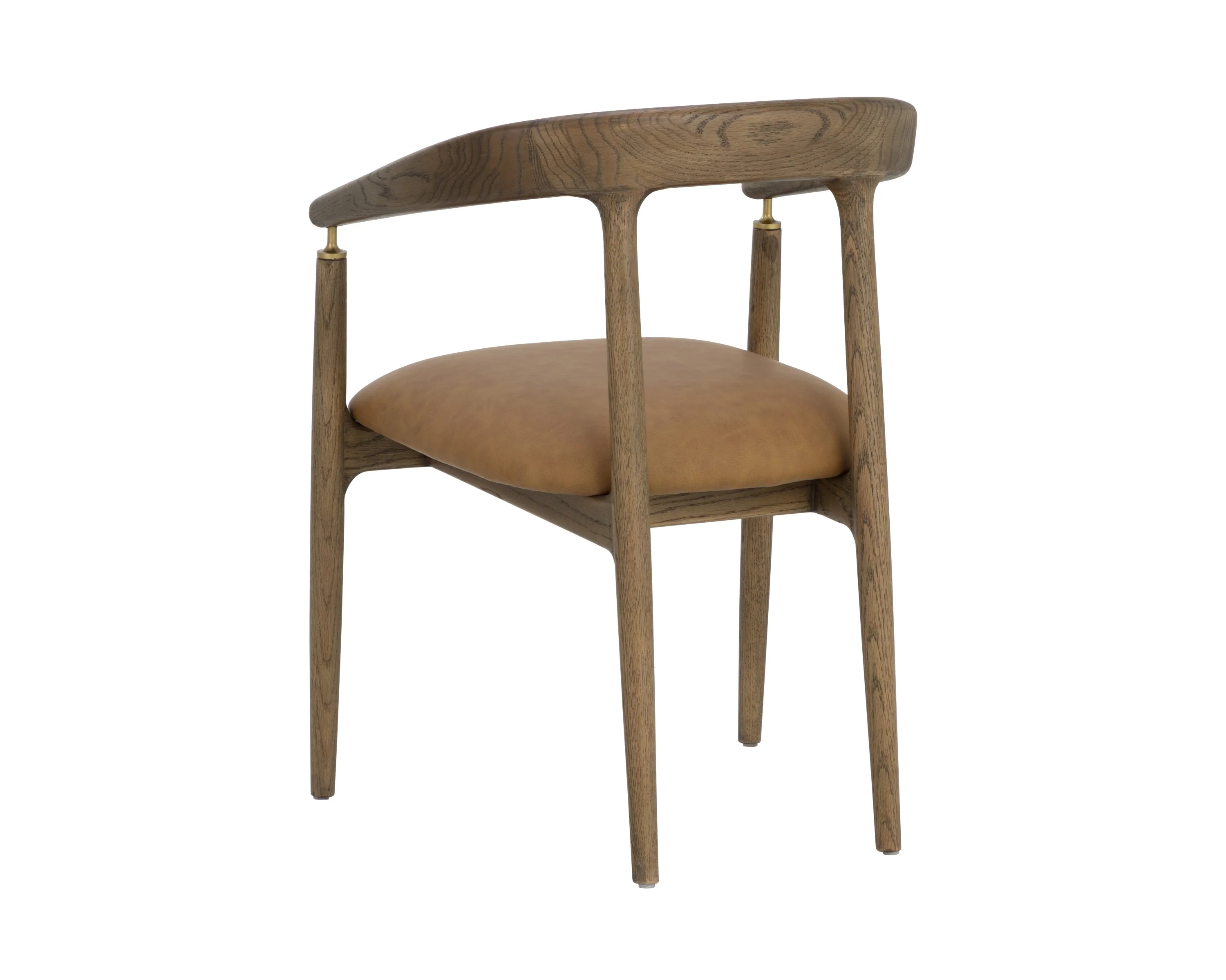Sunpan Valmont Dining Armchair - Milliken Cognac - Image 4