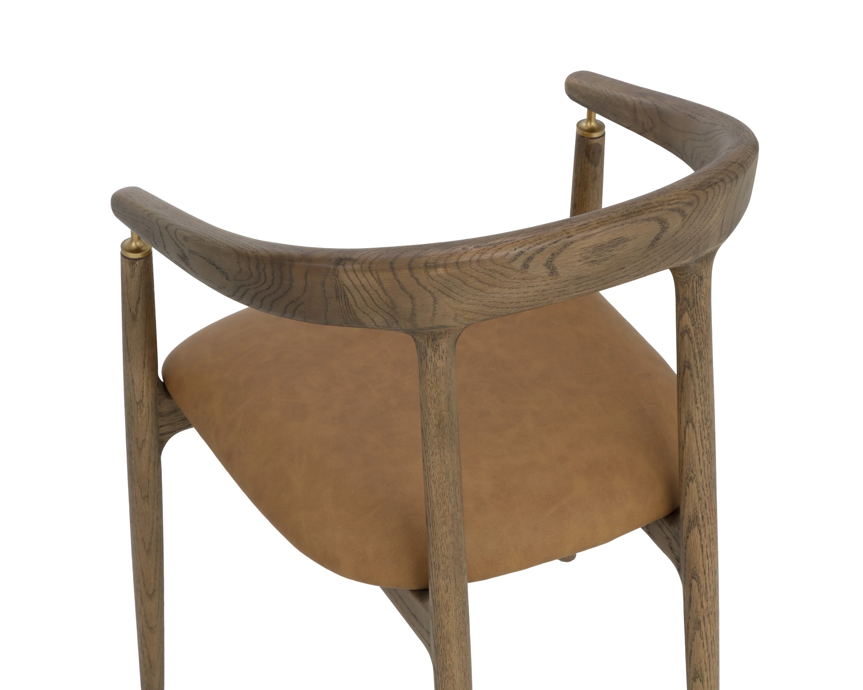 Sunpan Valmont Dining Armchair - Milliken Cognac - Image 5