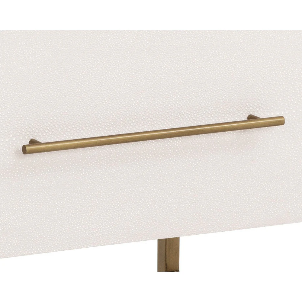 Sunpan Venice Nightstand - Oyster Shagreen Clearance - Image 4