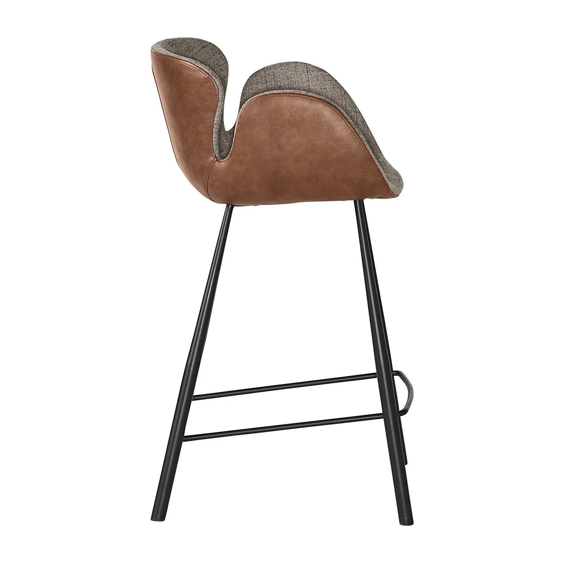 Sunpan Waldo Counter Stool - November Grey / Cinnamon Brown - Image 2