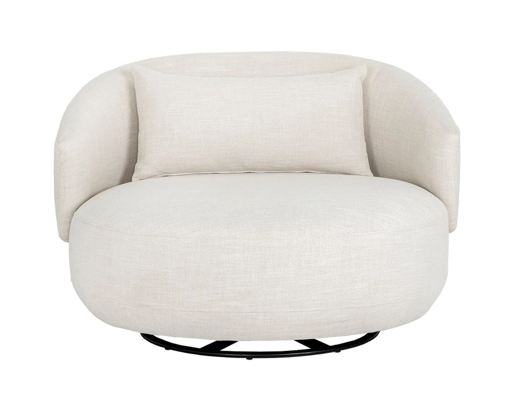 Sunpan Walsh Swivel Lounge Chair - Effie Linen Clearance - Image 2