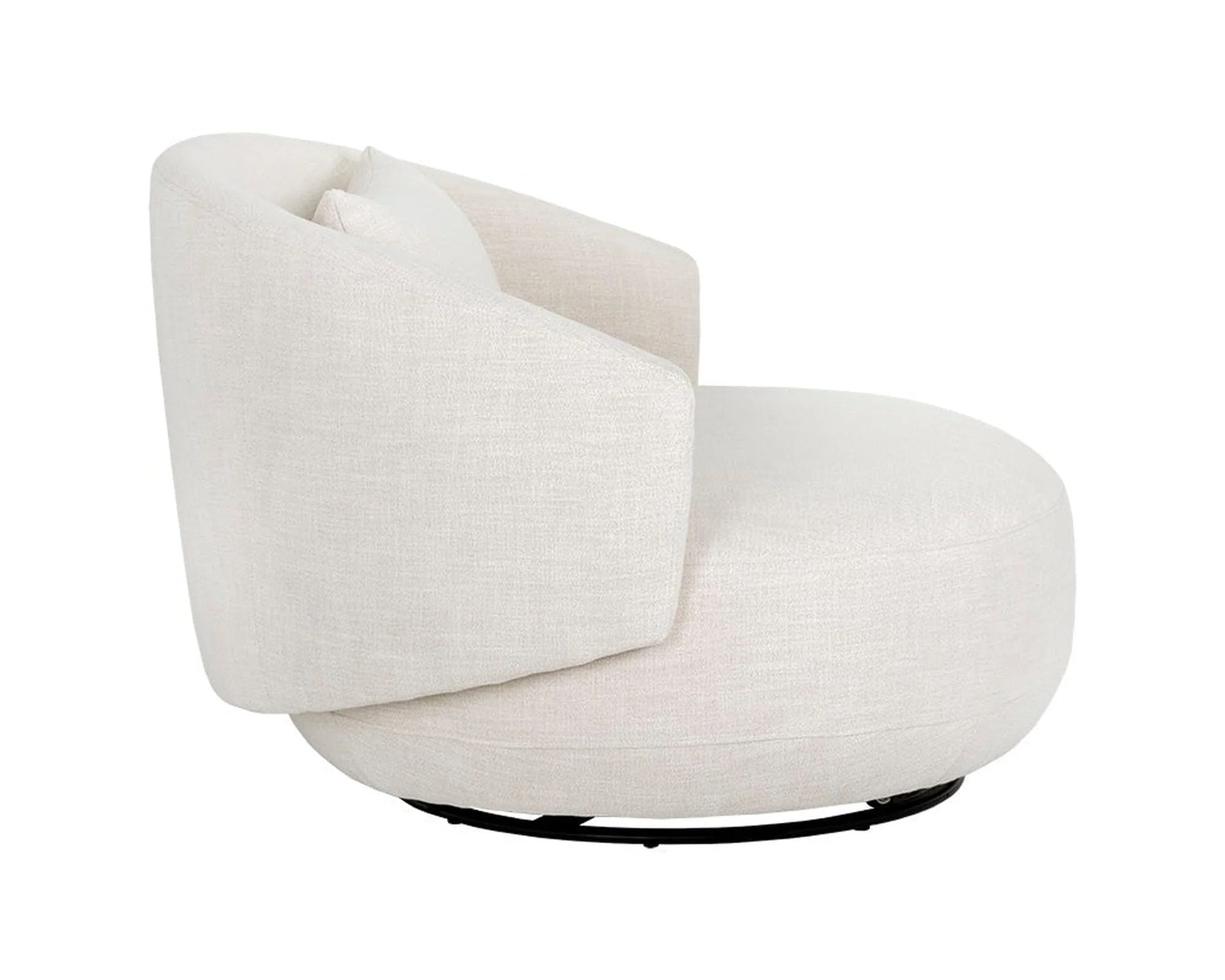 Sunpan Walsh Swivel Lounge Chair - Effie Linen Clearance - Image 3