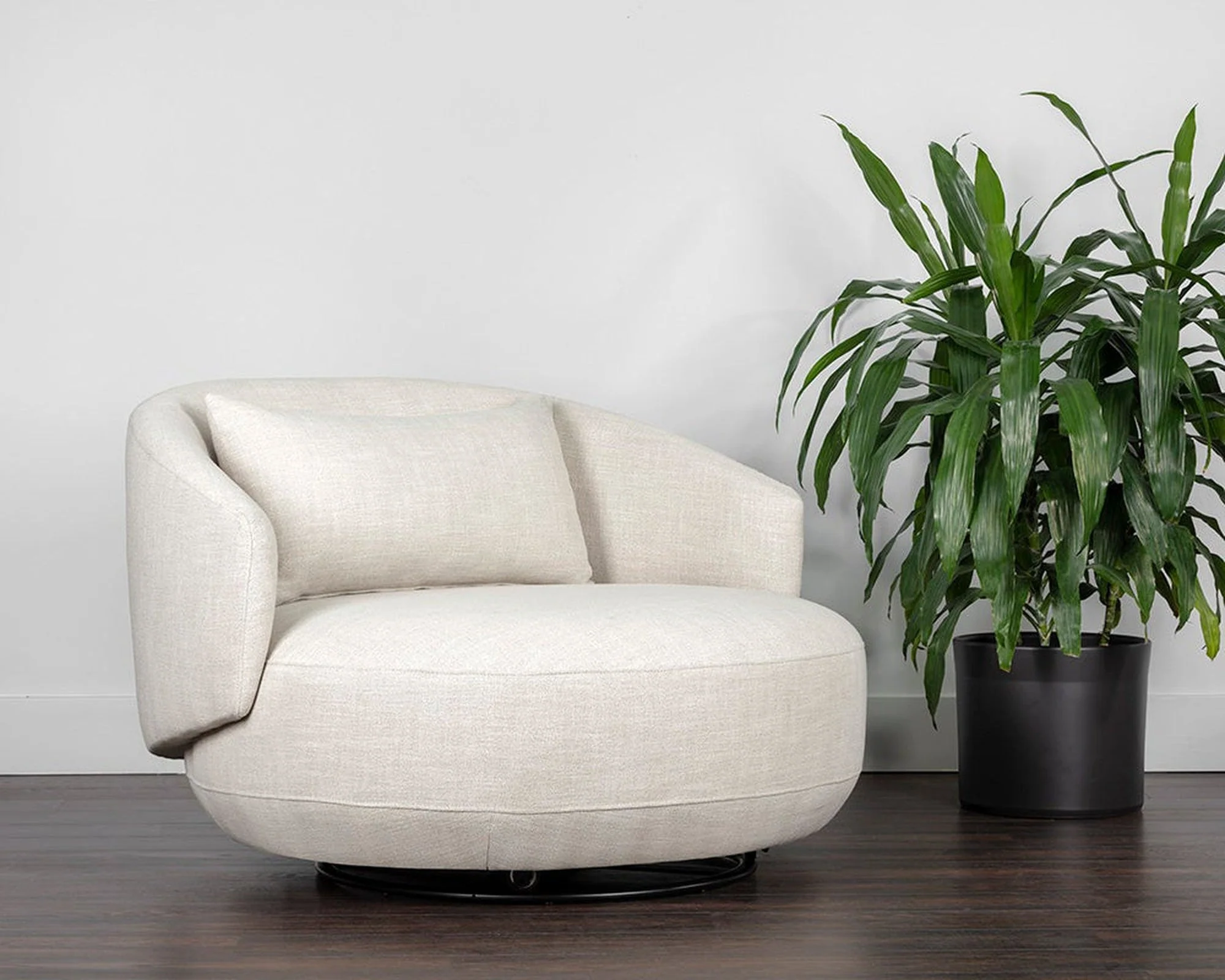 Sunpan Walsh Swivel Lounge Chair - Effie Linen Clearance - Image 8