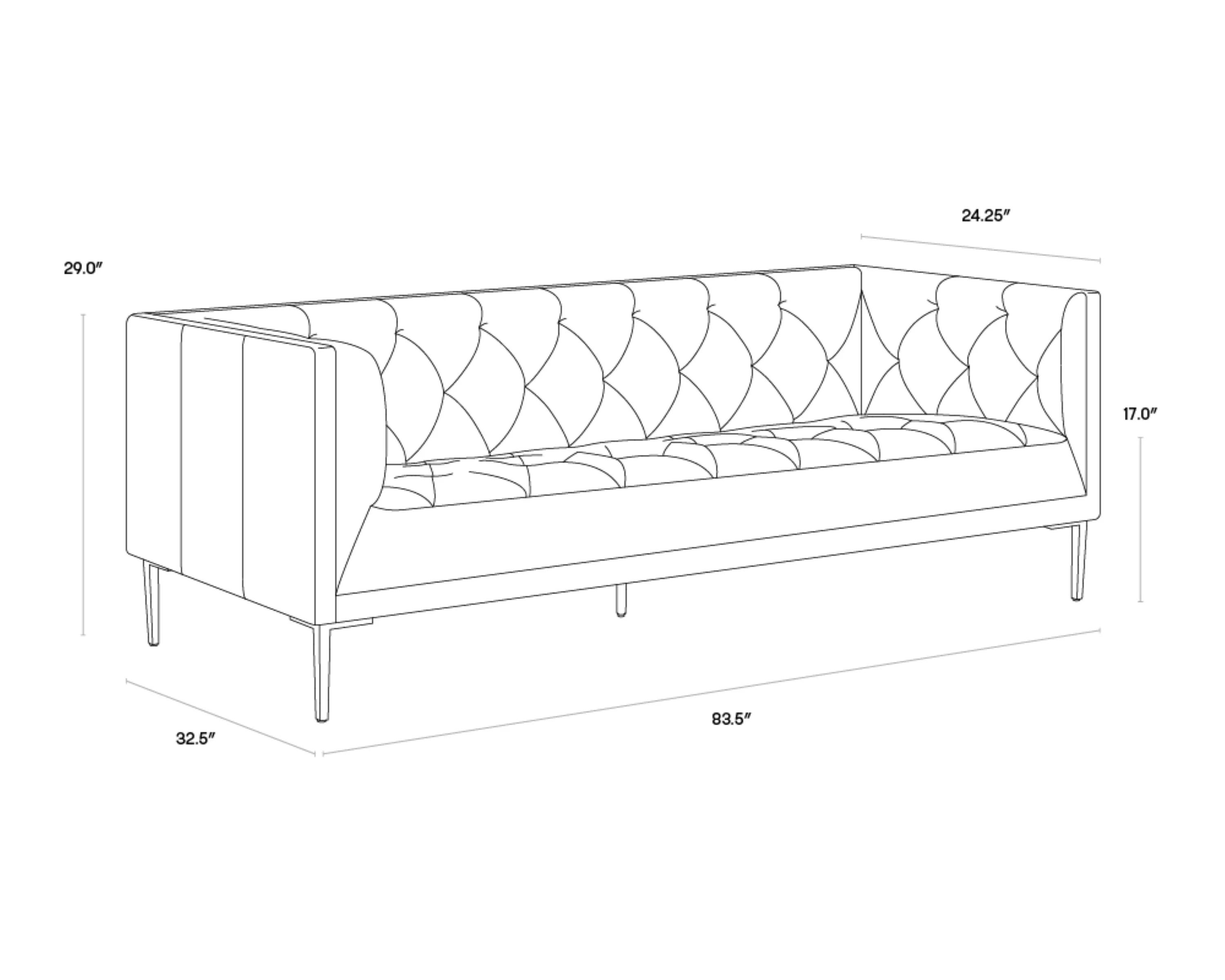 Sunpan Westin Sofa - Vintage Caramel Leather - Image 7