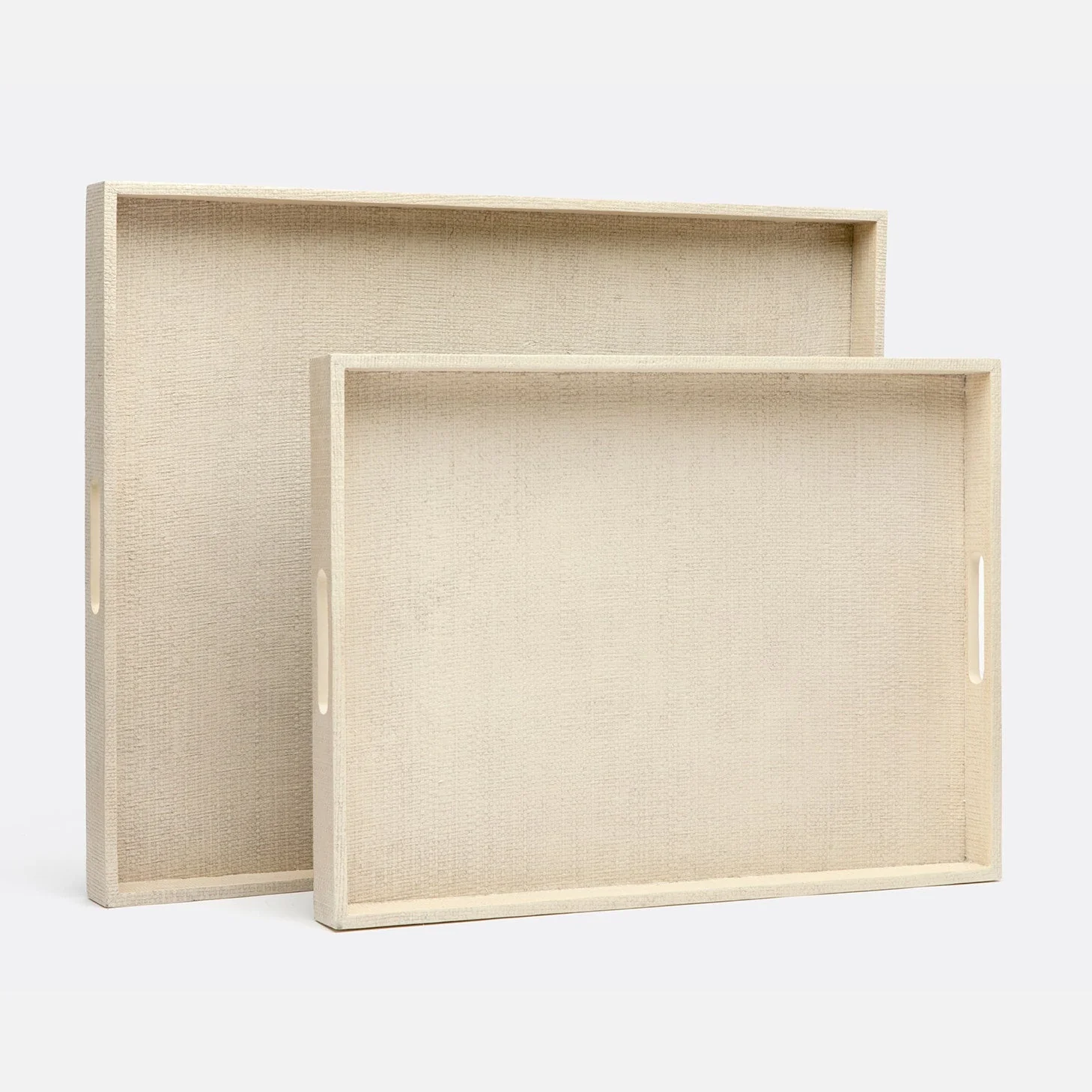 Sutton Faux Raffia Tray - Set of 2 - Image 2