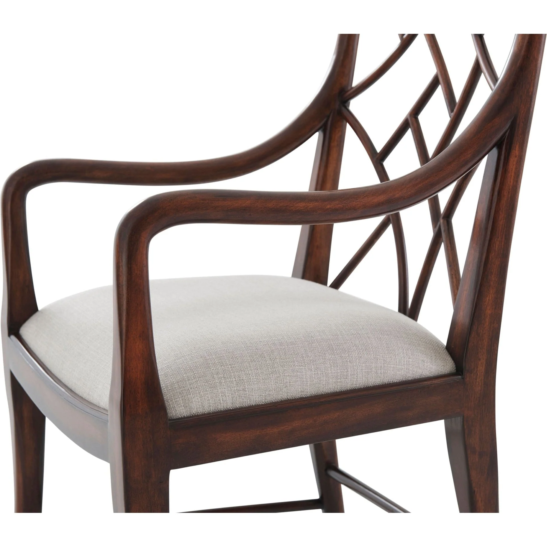 Theodore Alexander A Delicate Trellis Armchair - Set of 2 - Image 4
