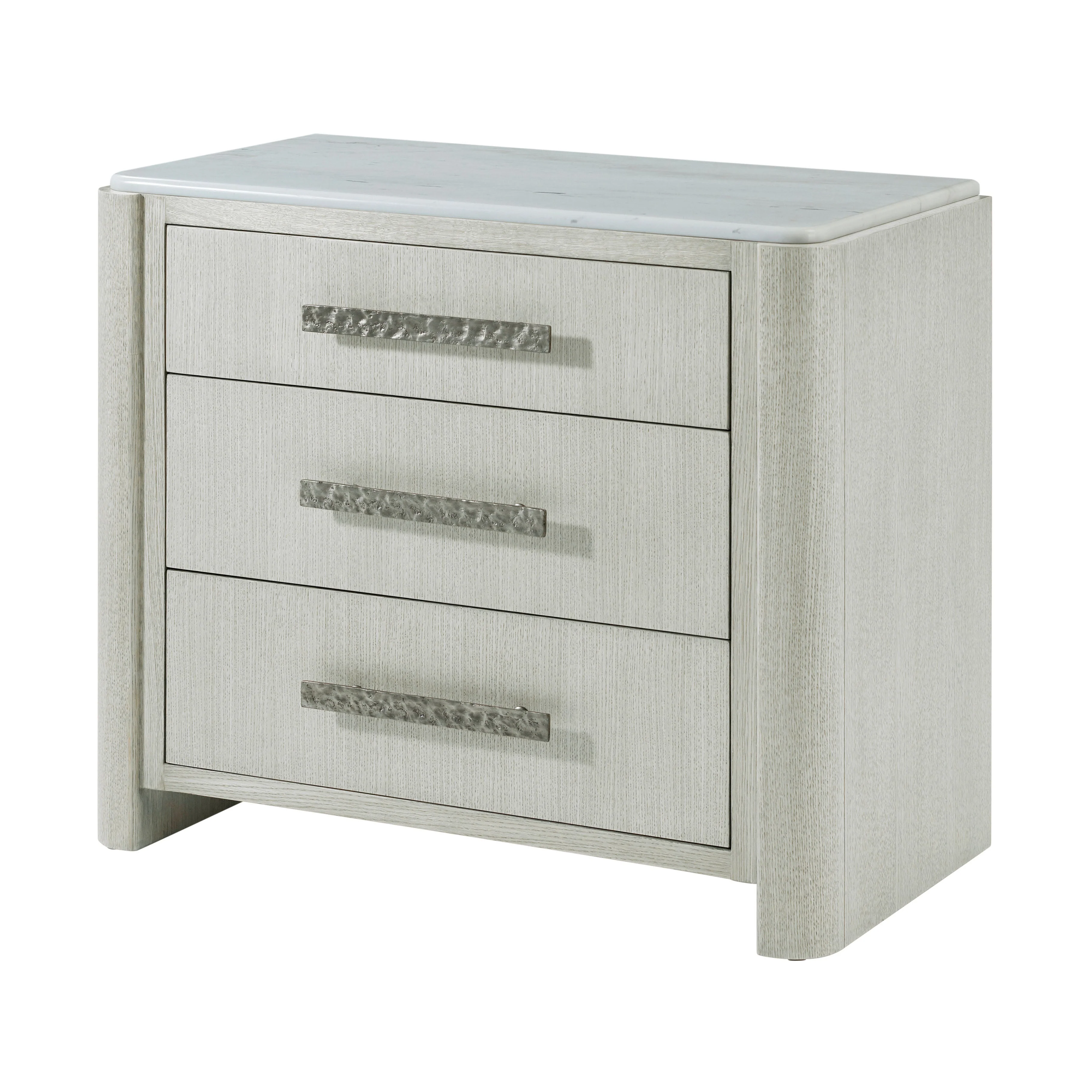 Theodore Alexander Essence Three Drawer Marble Top Nightstand Clearance - Image 11