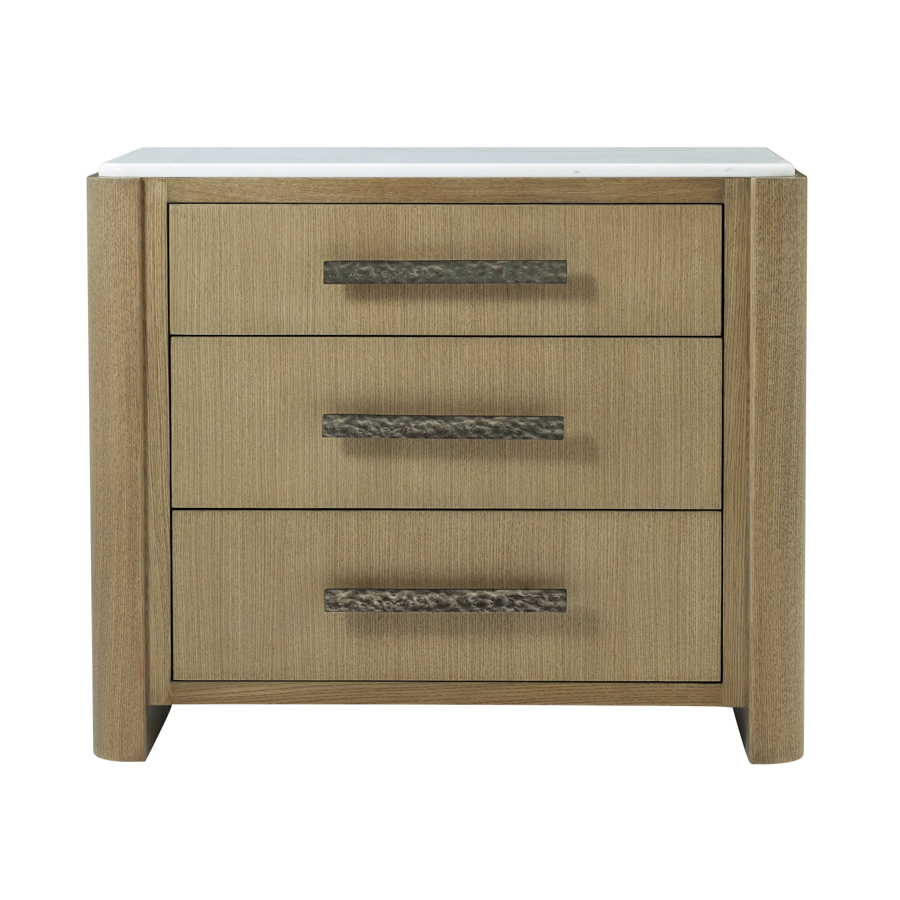 Theodore Alexander Essence Three Drawer Marble Top Nightstand Clearance - Image 4