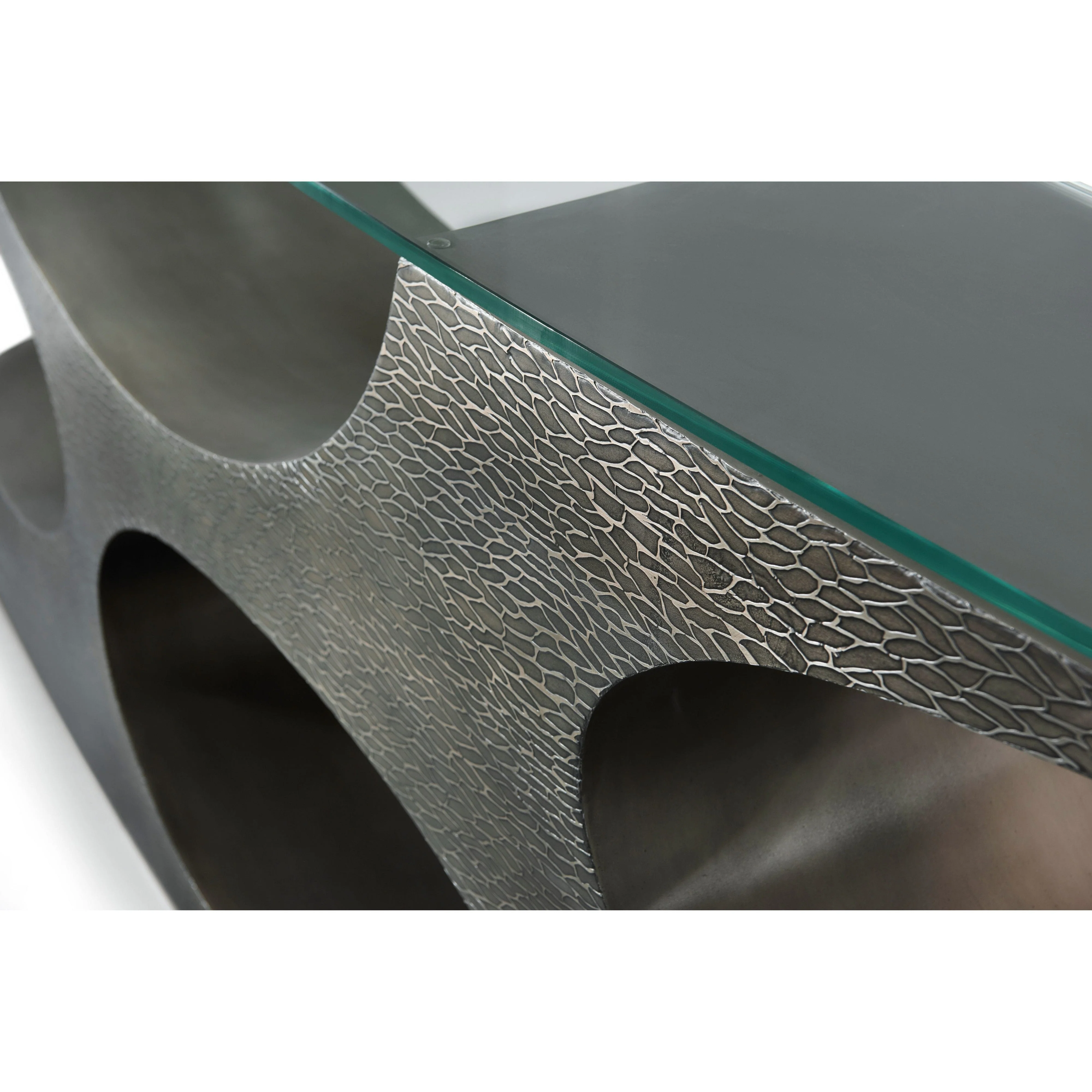 Theodore Alexander Essence Volcanic Metal Console Clearance - Image 8