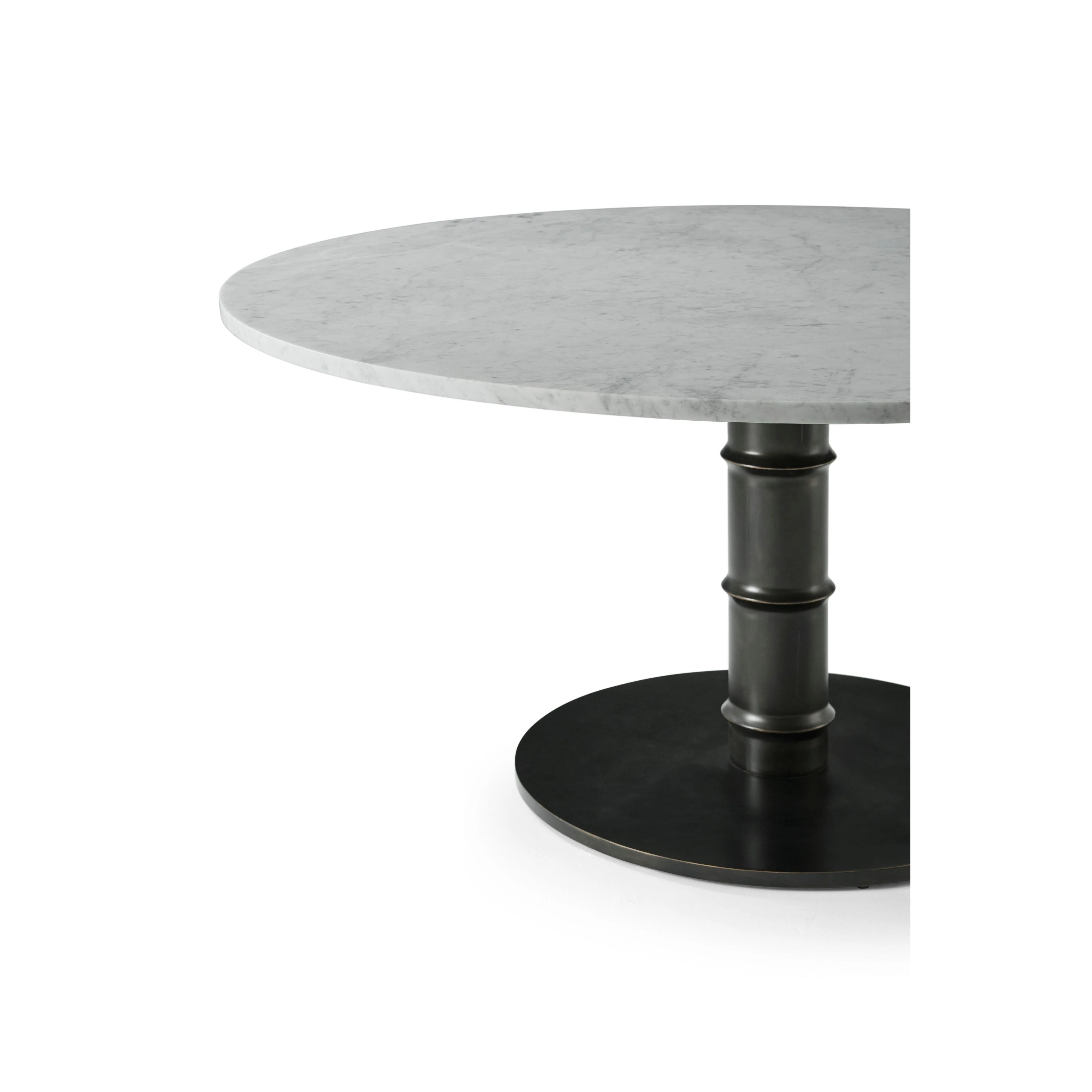Theodore Alexander Kesden Round Marble Top Dining Table Clearance - Image 4