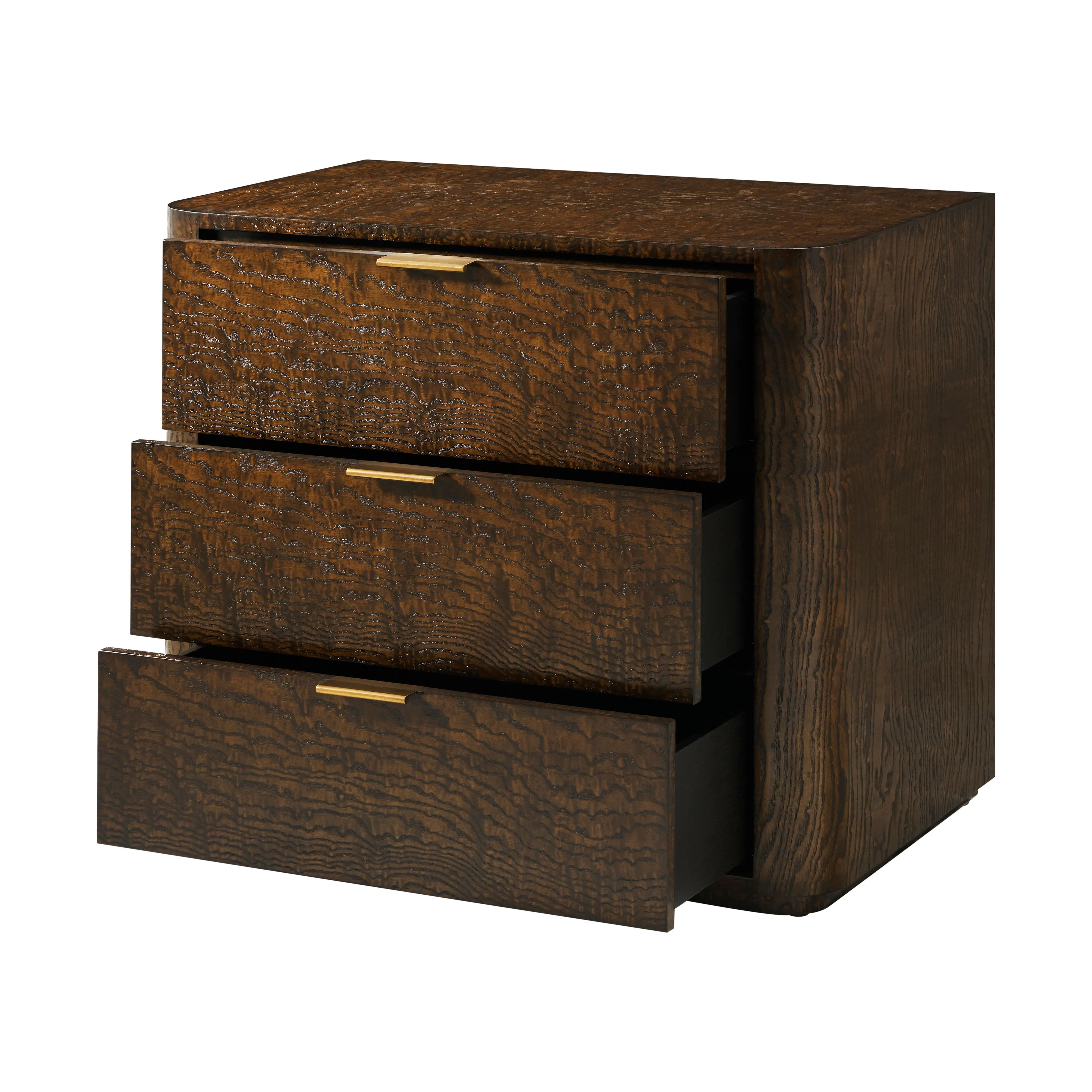 Theodore Alexander Kesden Three Drawer Nightstand - Image 6