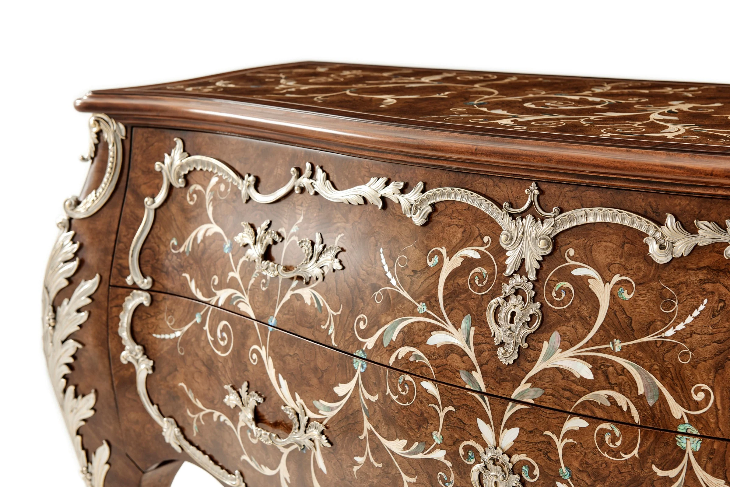 Theodore Alexander Laurent Bombe Commode Open Box Item - Image 3