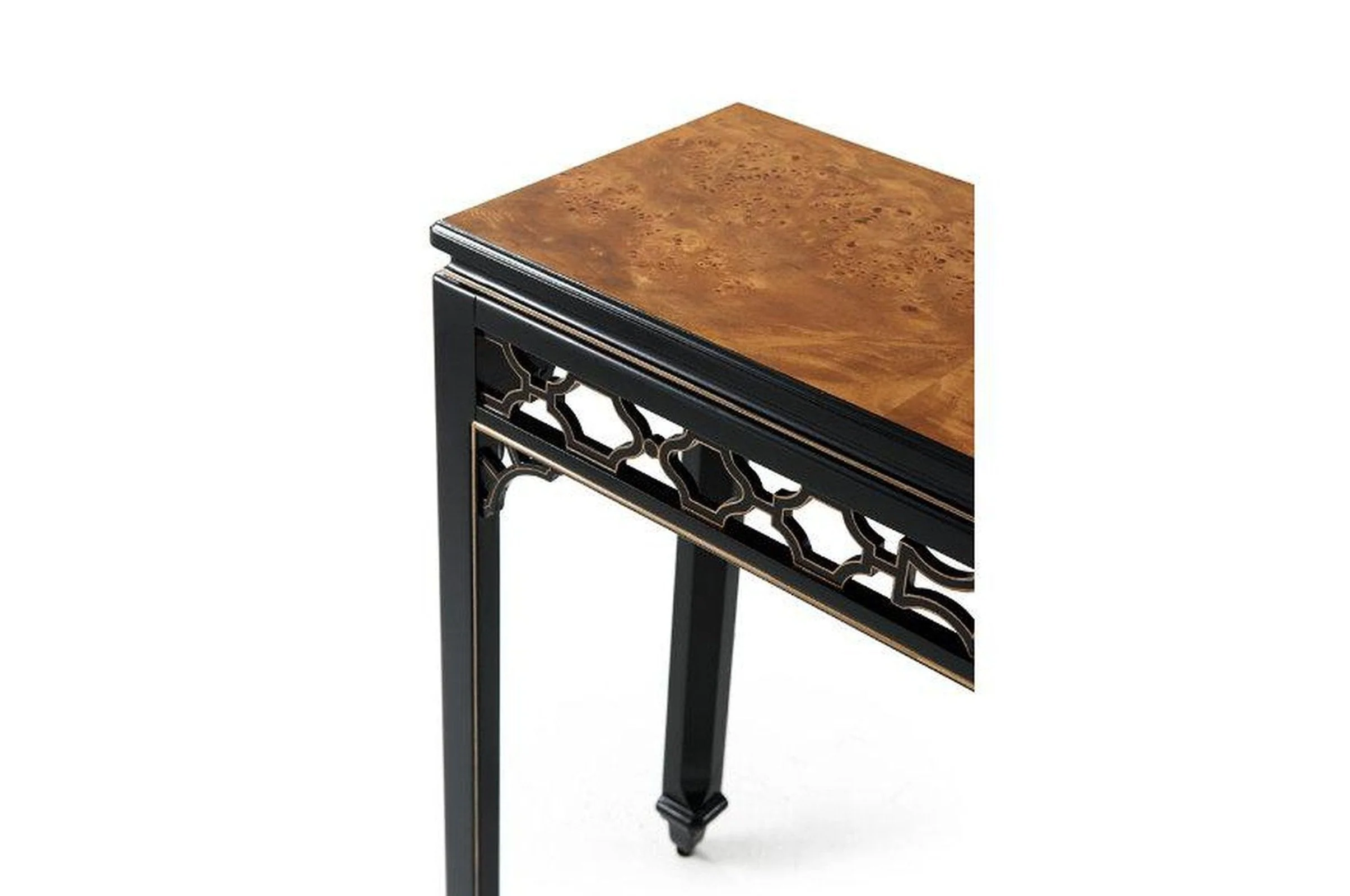 Theodore Alexander Long Hall Burl Console Table - Image 3