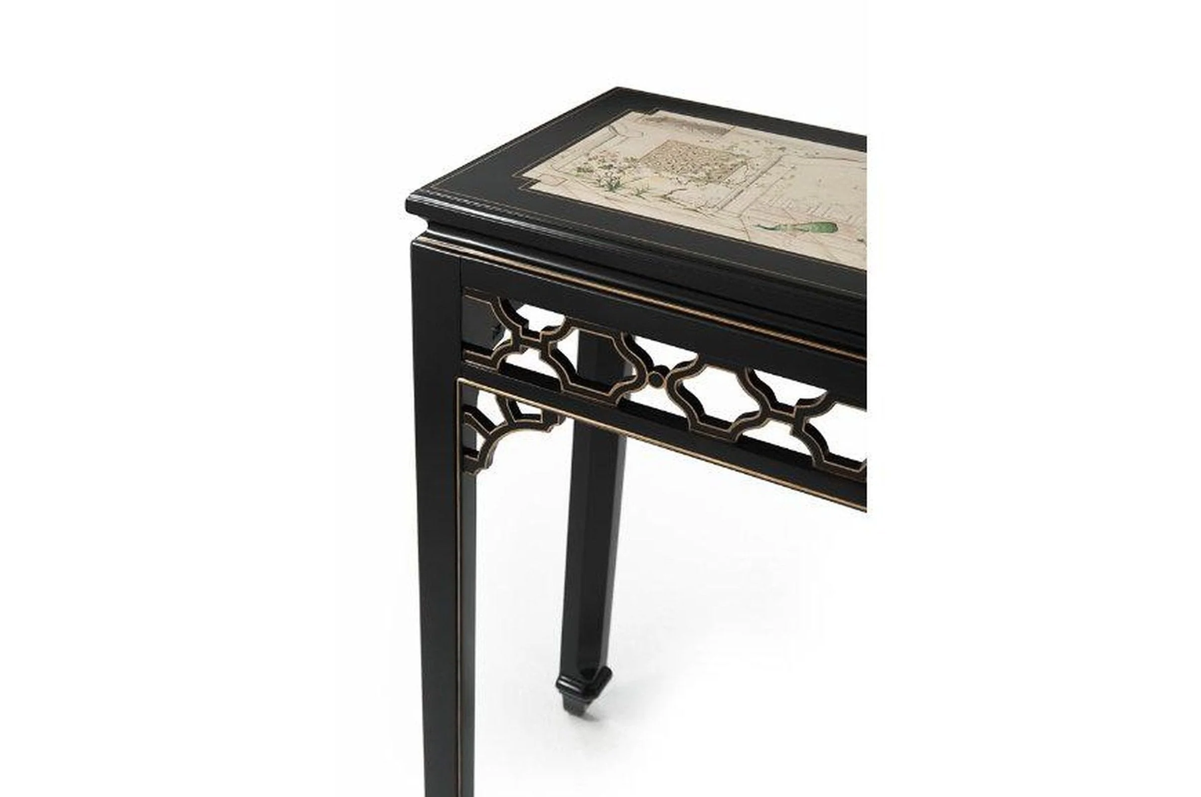 Theodore Alexander Long Hall Chinoiserie Console Table - Image 3