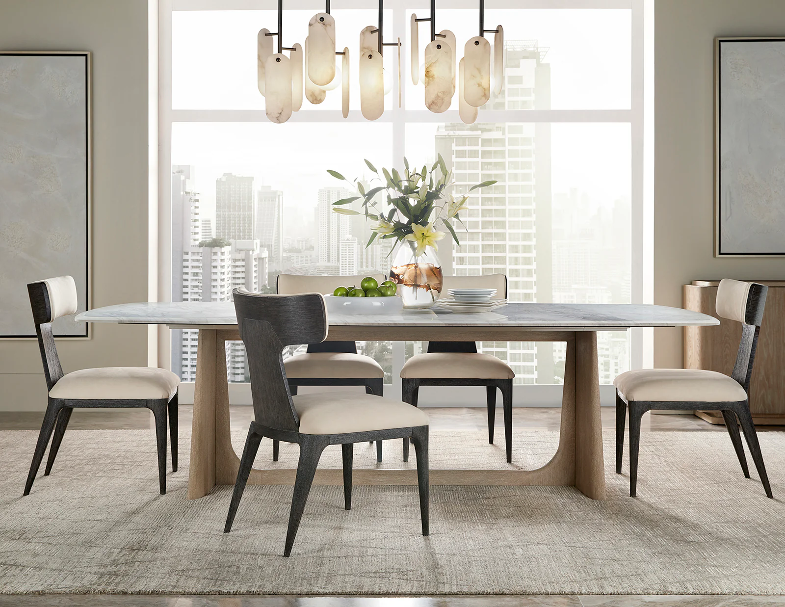 Theodore Alexander Repose Dining Table Marble Top - Image 2