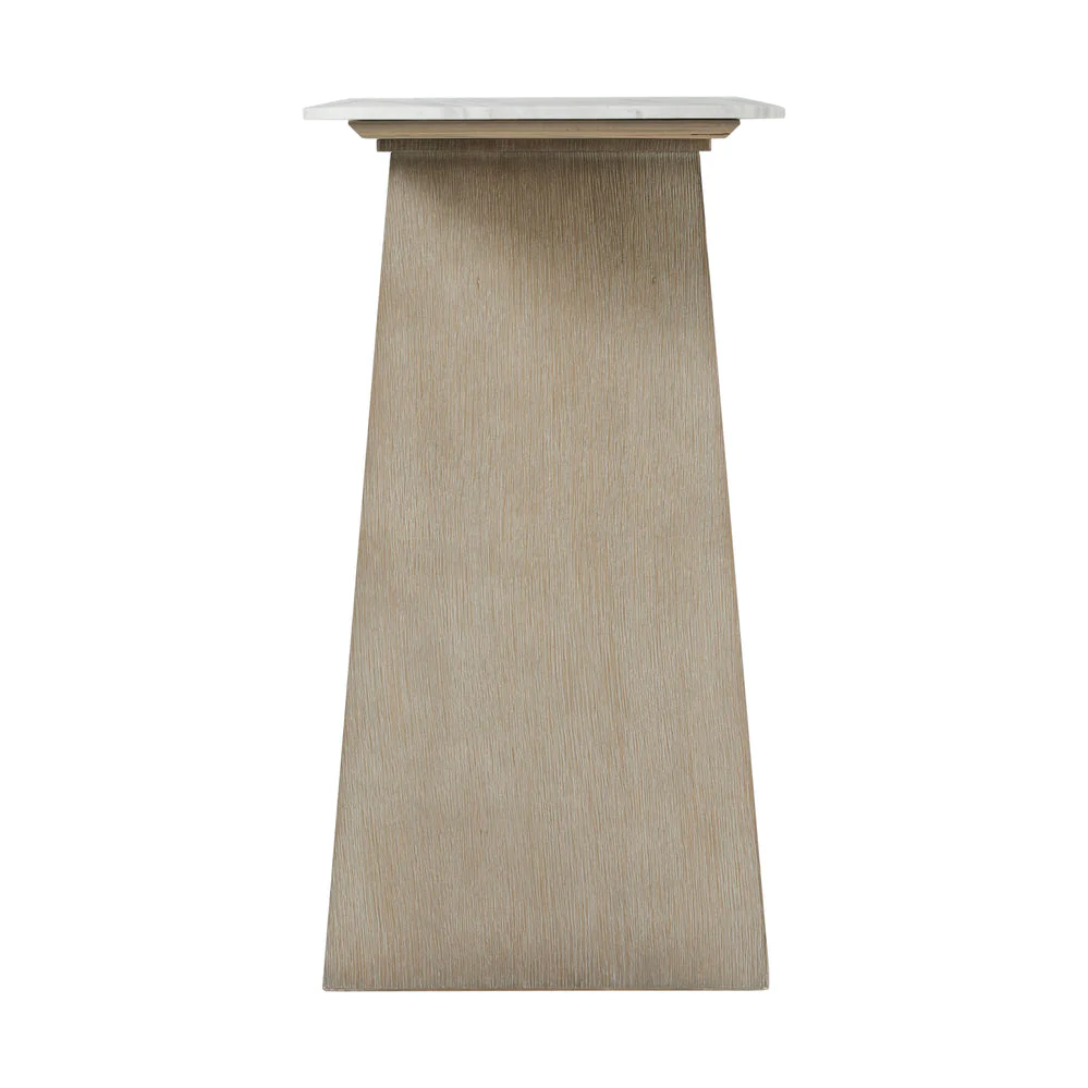 Theodore Alexander Repose Wooden Console Table Marble Top - Image 4