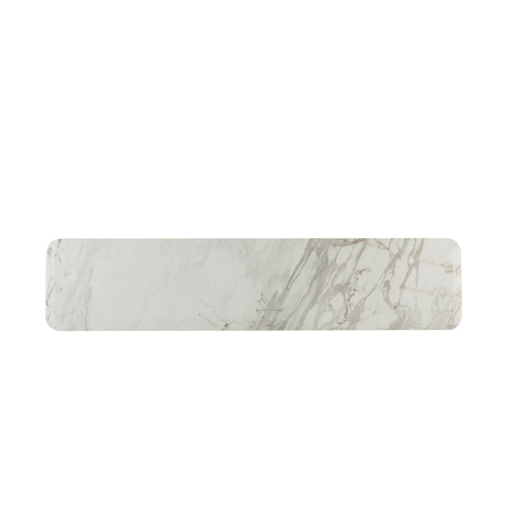 Theodore Alexander Repose Wooden Console Table Marble Top - Image 7