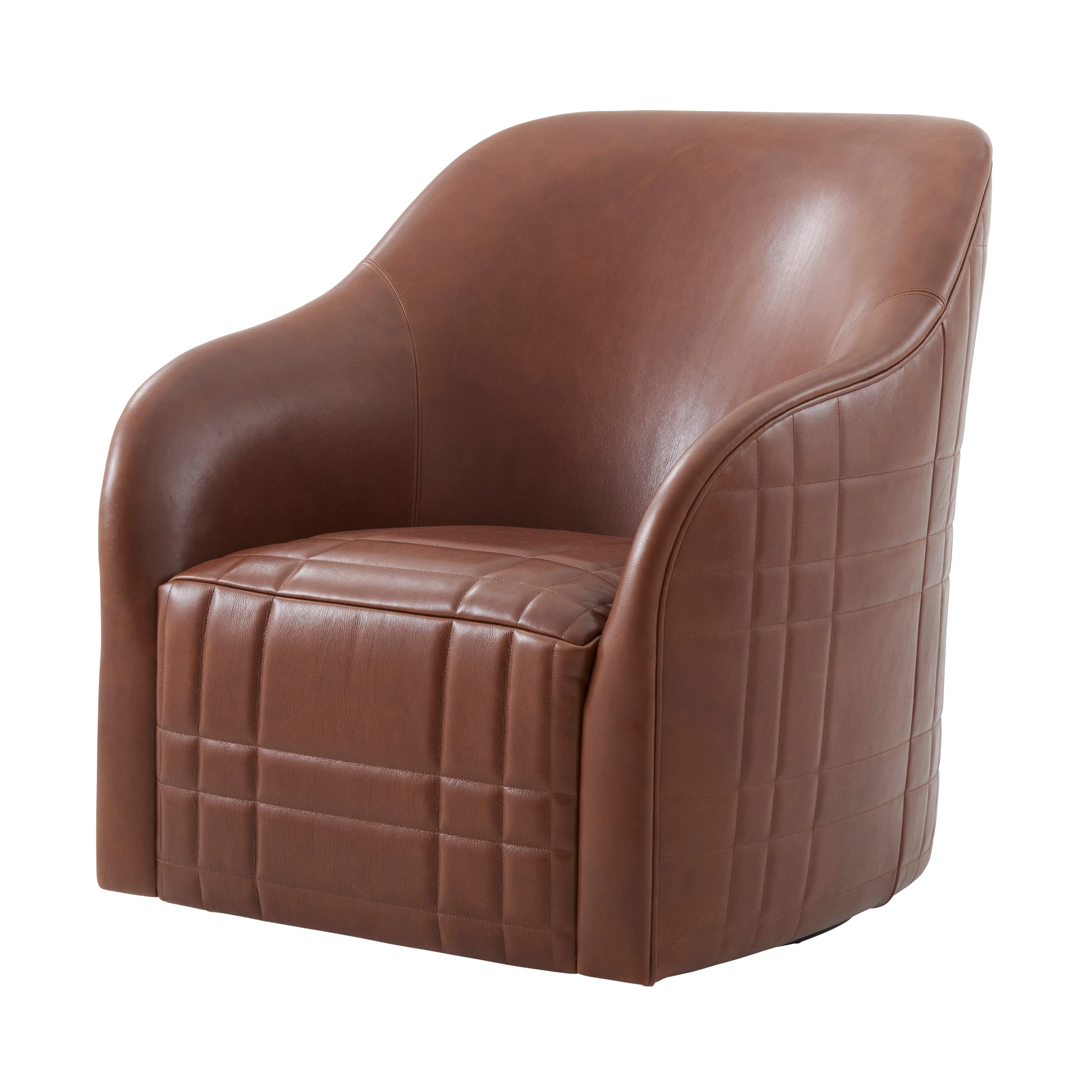 Theodore Alexander Tartan Curve Swivel Chair - Image 2