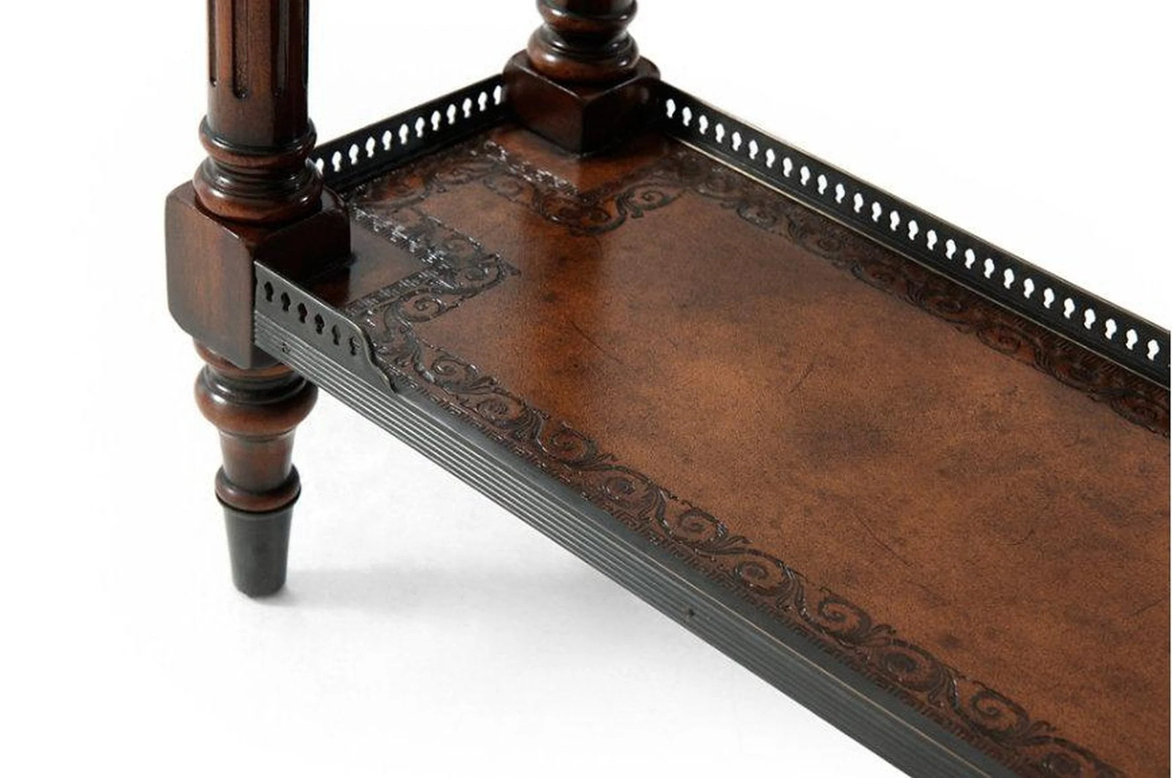 Theodore Alexander The Louis XVI Leather Console Table - Image 3