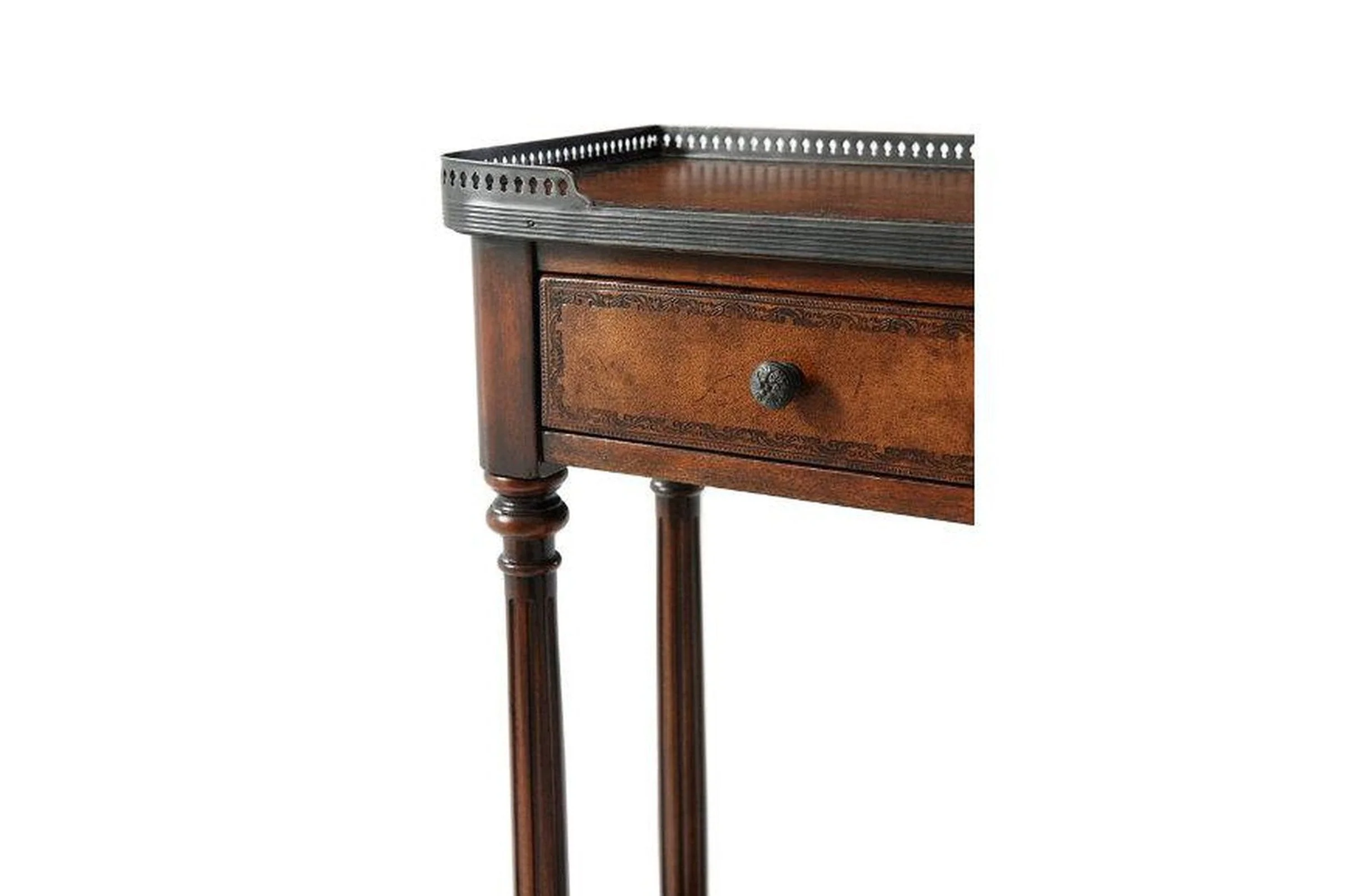 Theodore Alexander The Louis XVI Leather Console Table - Image 4