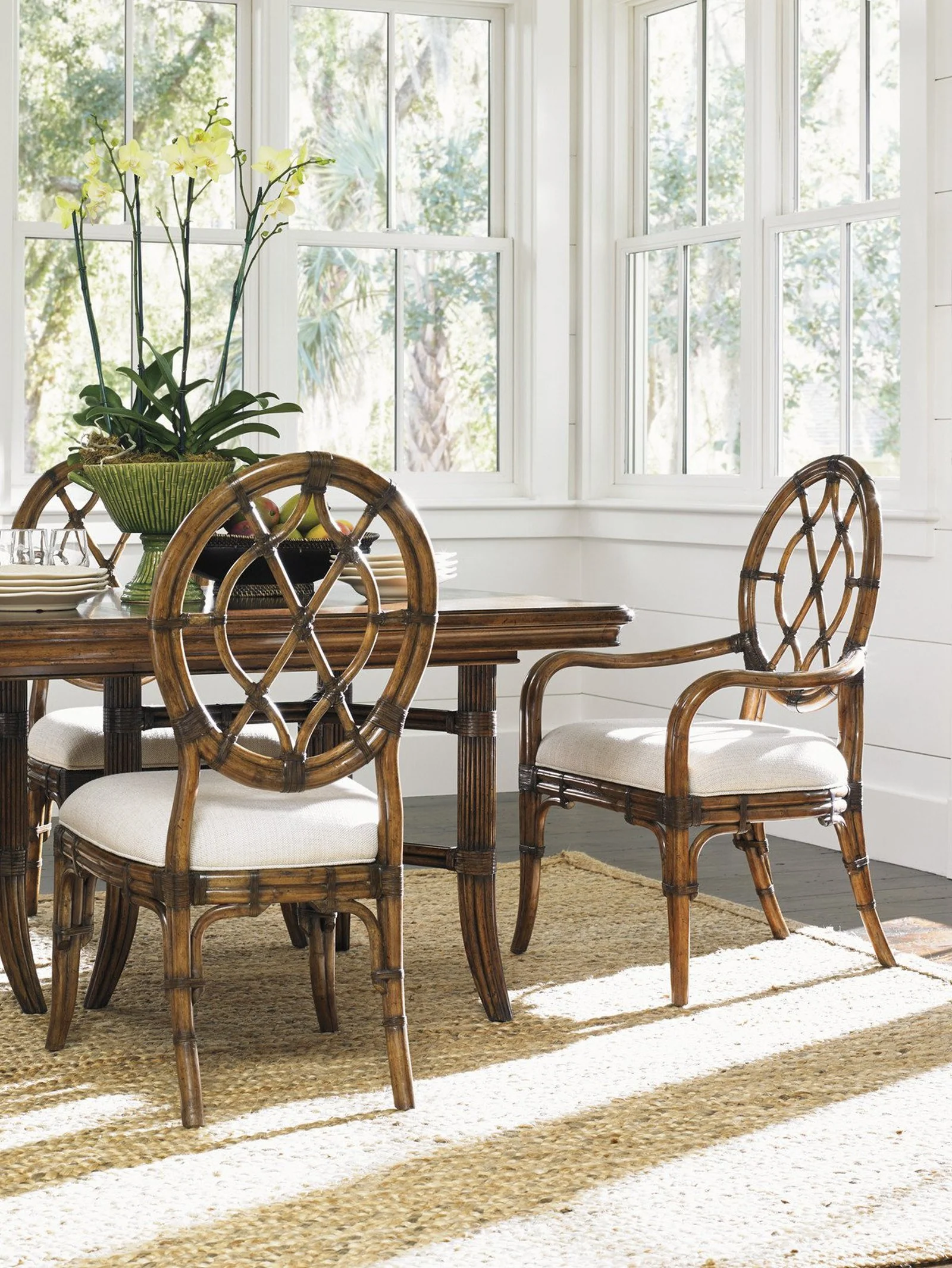 Tommy Bahama Home Bali Hai Cedar Key Oval Back Arm Chair As Shown - Image 2