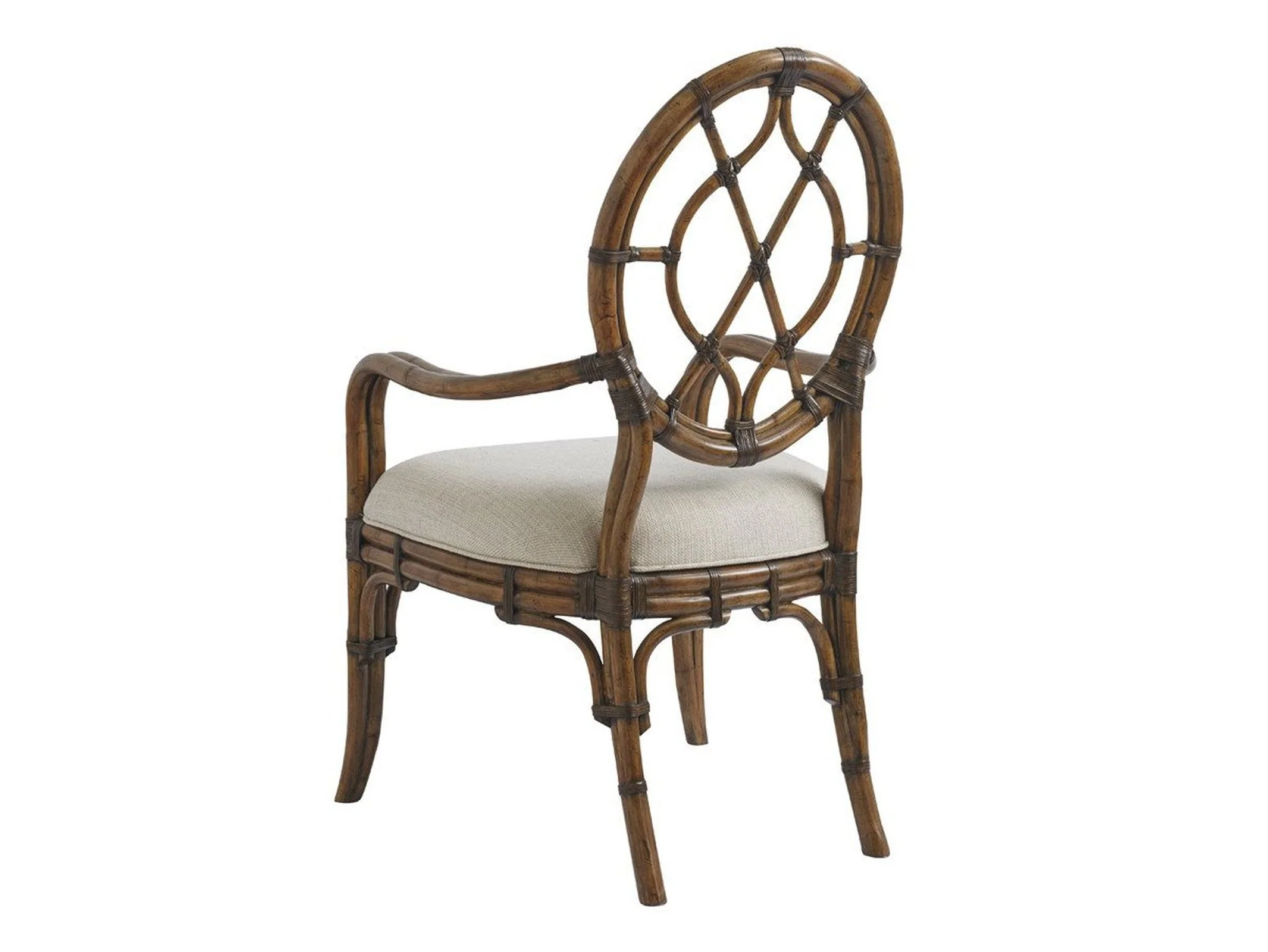 Tommy Bahama Home Bali Hai Cedar Key Oval Back Arm Chair As Shown - Image 4