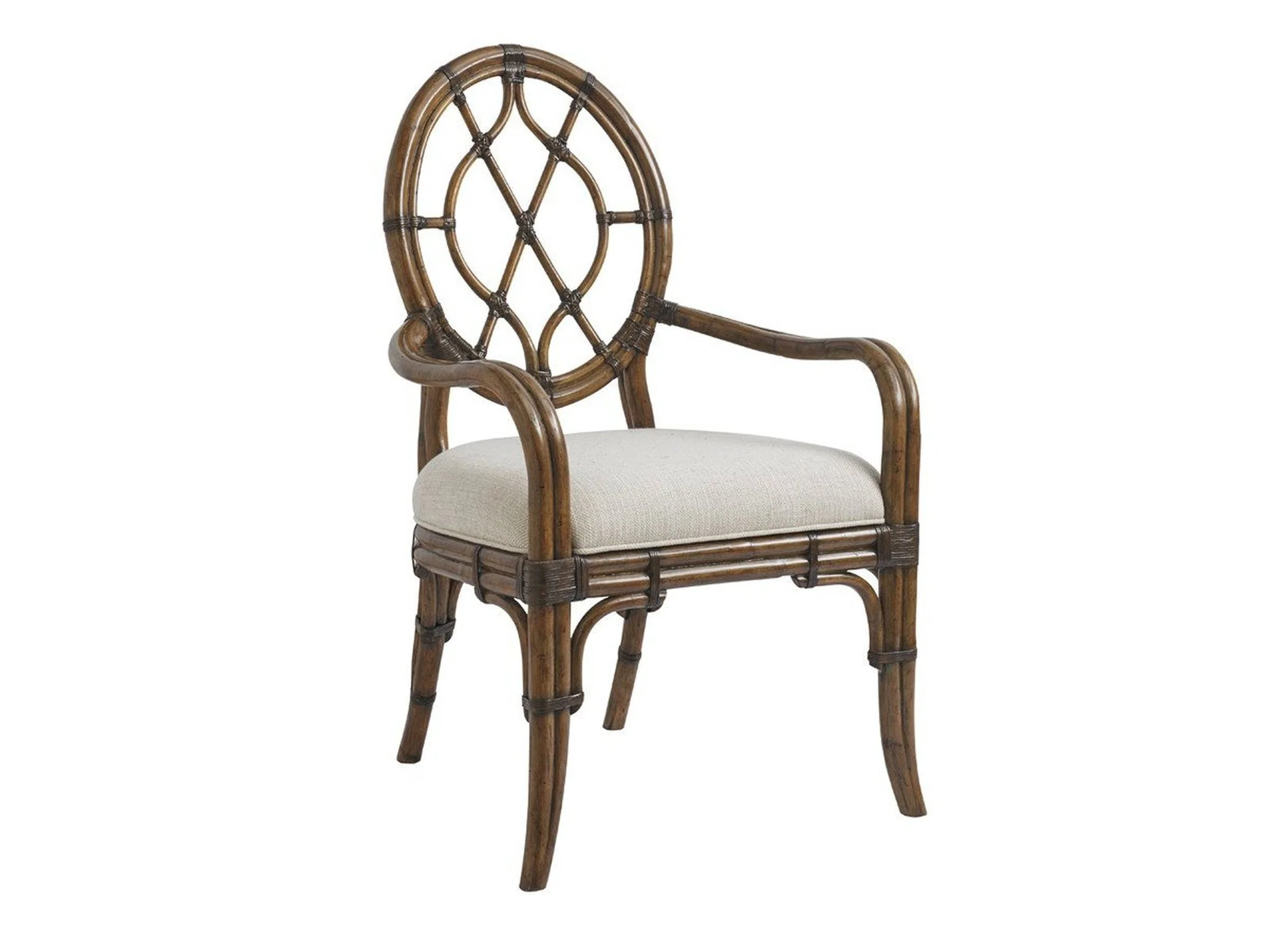 Tommy Bahama Home Bali Hai Cedar Key Oval Back Arm Chair Customizable - Image 5