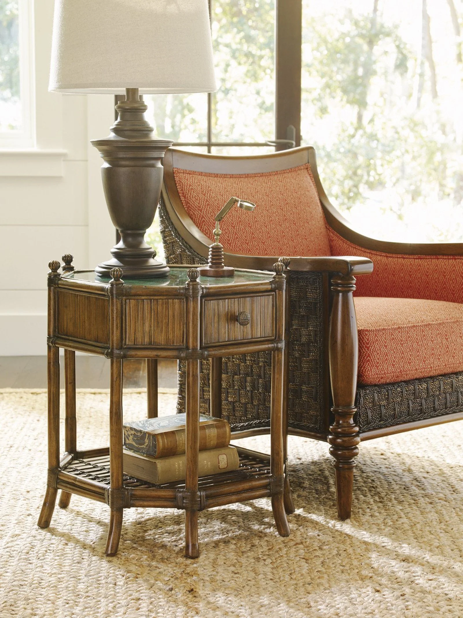 Tommy Bahama Home Bali Hai Flamingo Octagonal End Table - Image 2