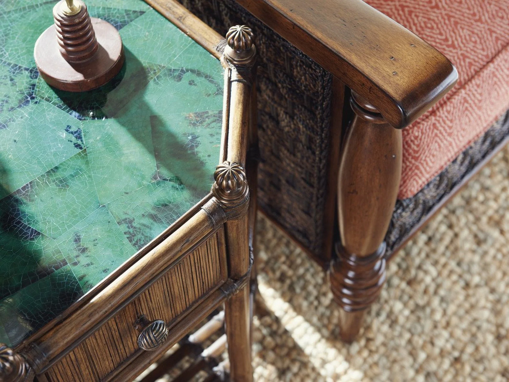 Tommy Bahama Home Bali Hai Flamingo Octagonal End Table - Image 4