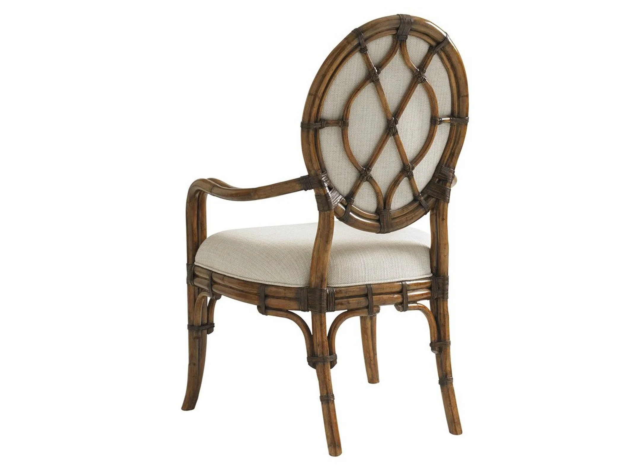 Tommy Bahama Home Bali Hai Gulfstream Oval Back Arm Chair As Shown - Image 3