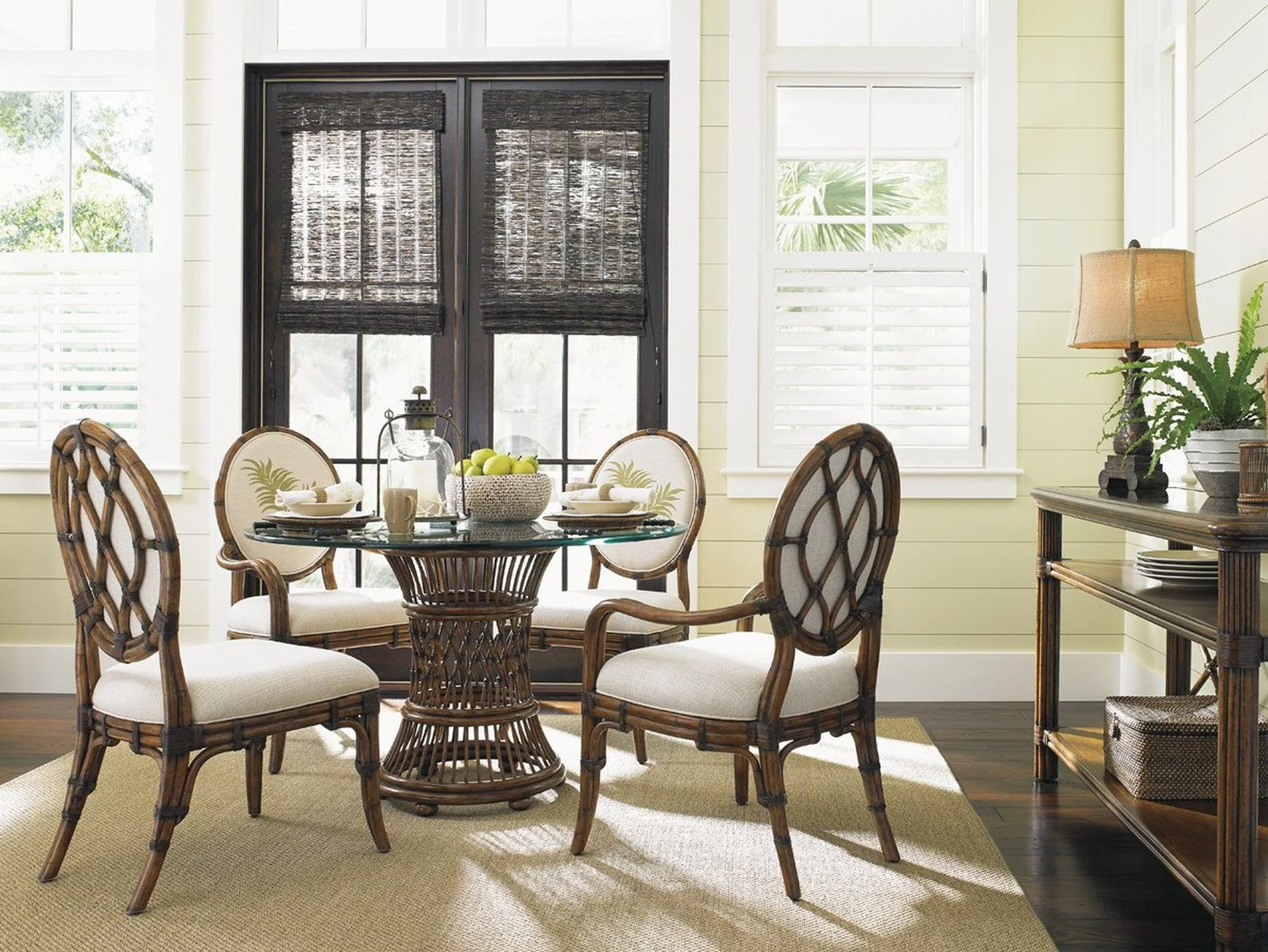 Tommy Bahama Home Bali Hai Gulfstream Oval Back Arm Chair As Shown - Image 7