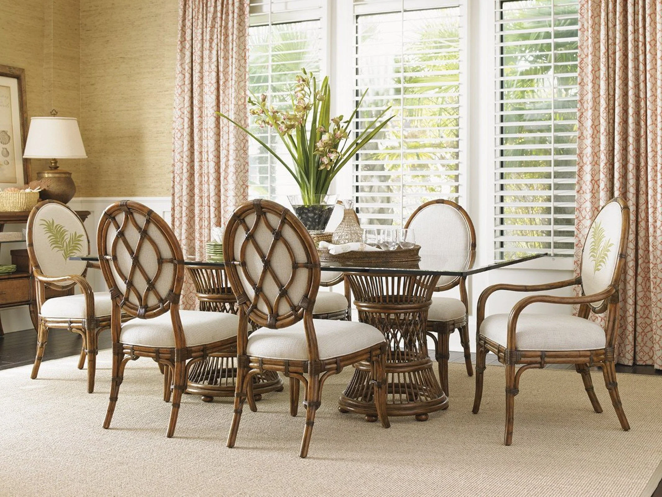 Tommy Bahama Home Bali Hai Gulfstream Oval Back Arm Chair Customizable - Image 6