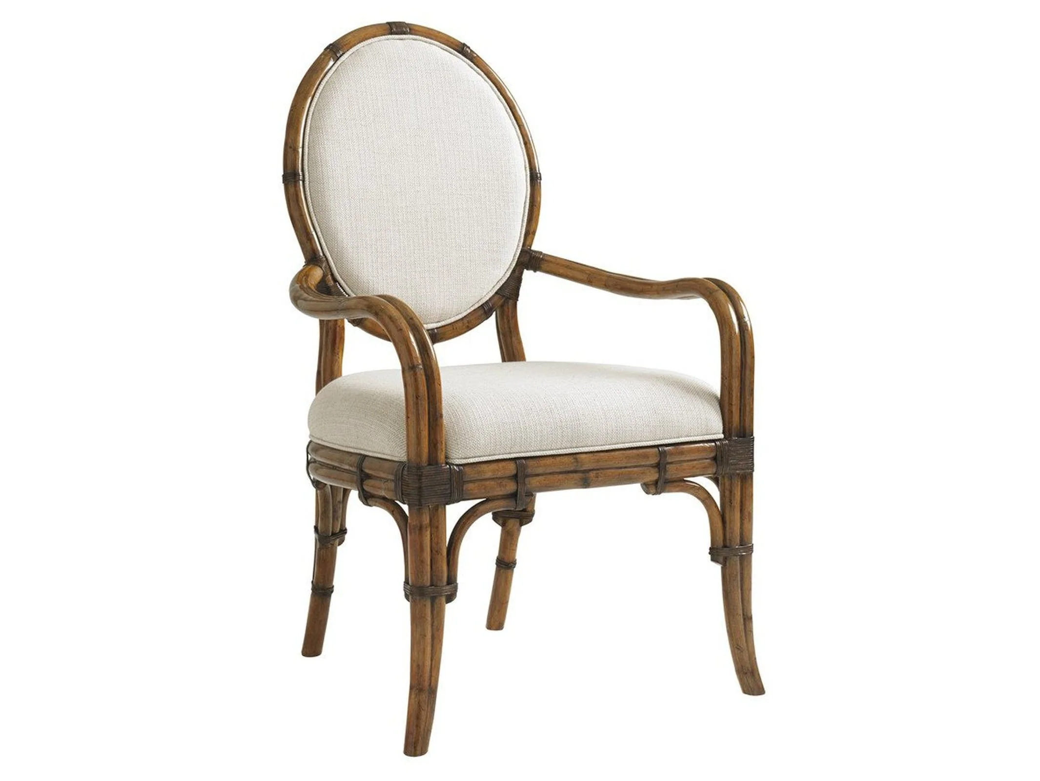 Tommy Bahama Home Bali Hai Gulfstream Oval Back Arm Chair Customizable - Image 8