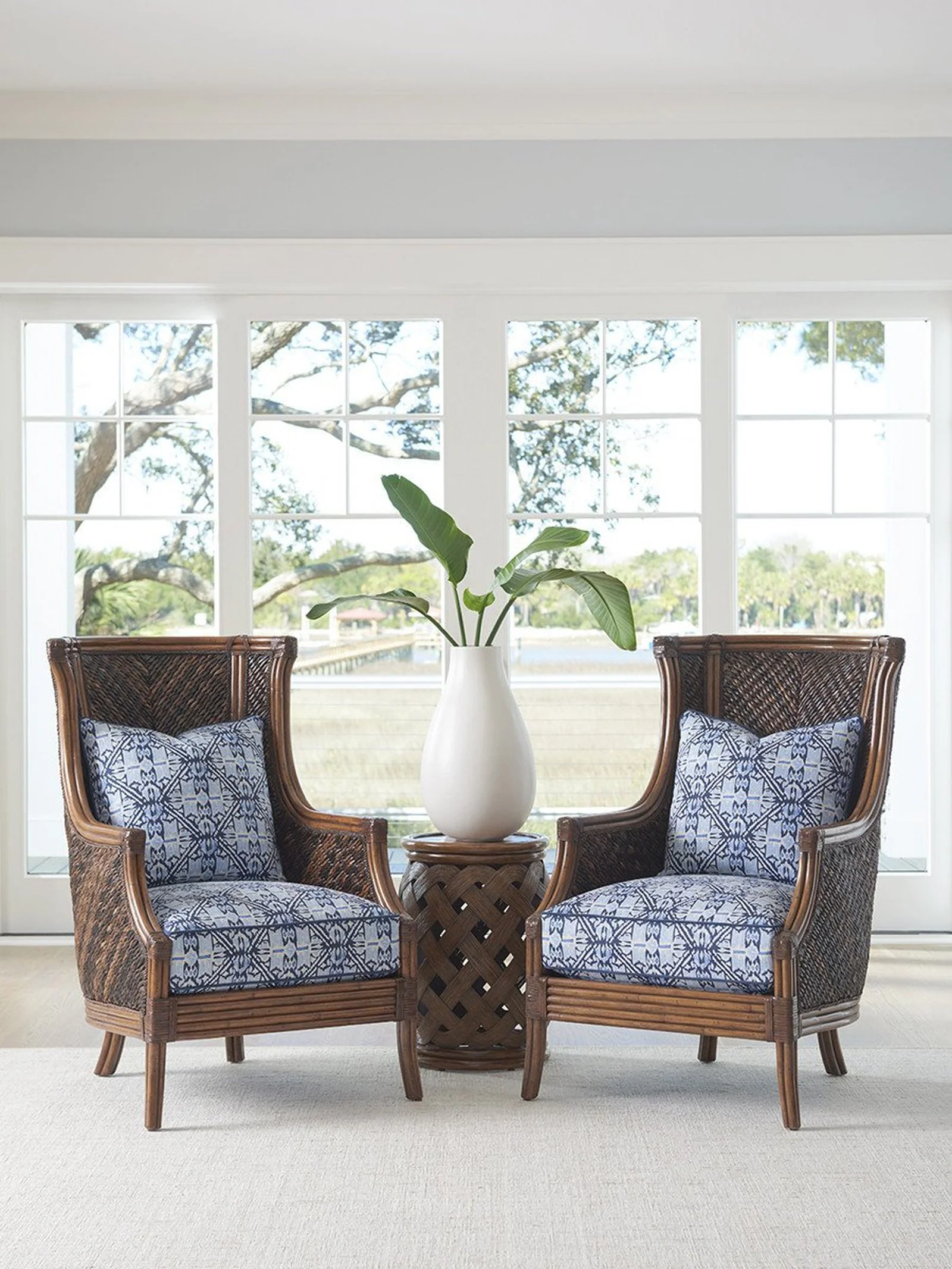Tommy Bahama Home Bali Hai Hibiscus Round Accent Table - Image 2