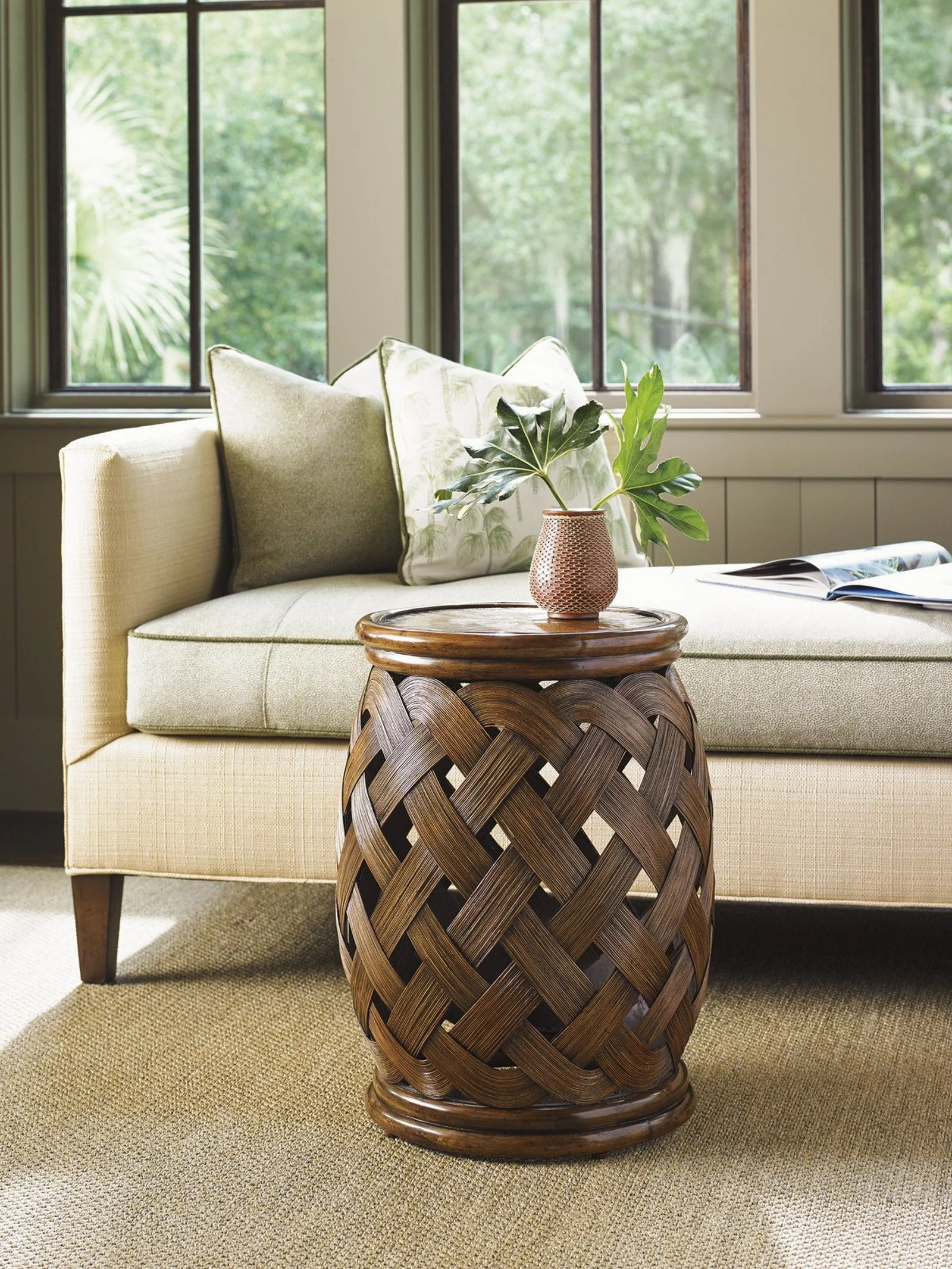 Tommy Bahama Home Bali Hai Hibiscus Round Accent Table - Image 3