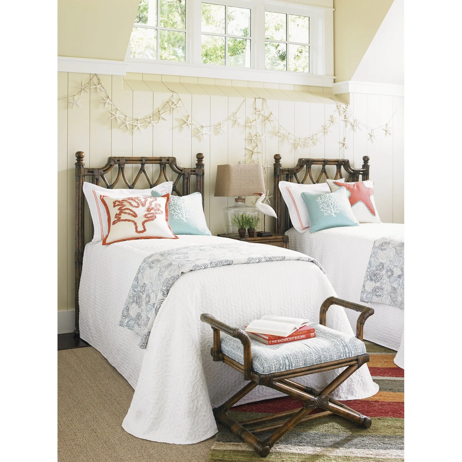 Tommy Bahama Home Bali Hai Island Breeze Rattan Twin Headboard - Image 2