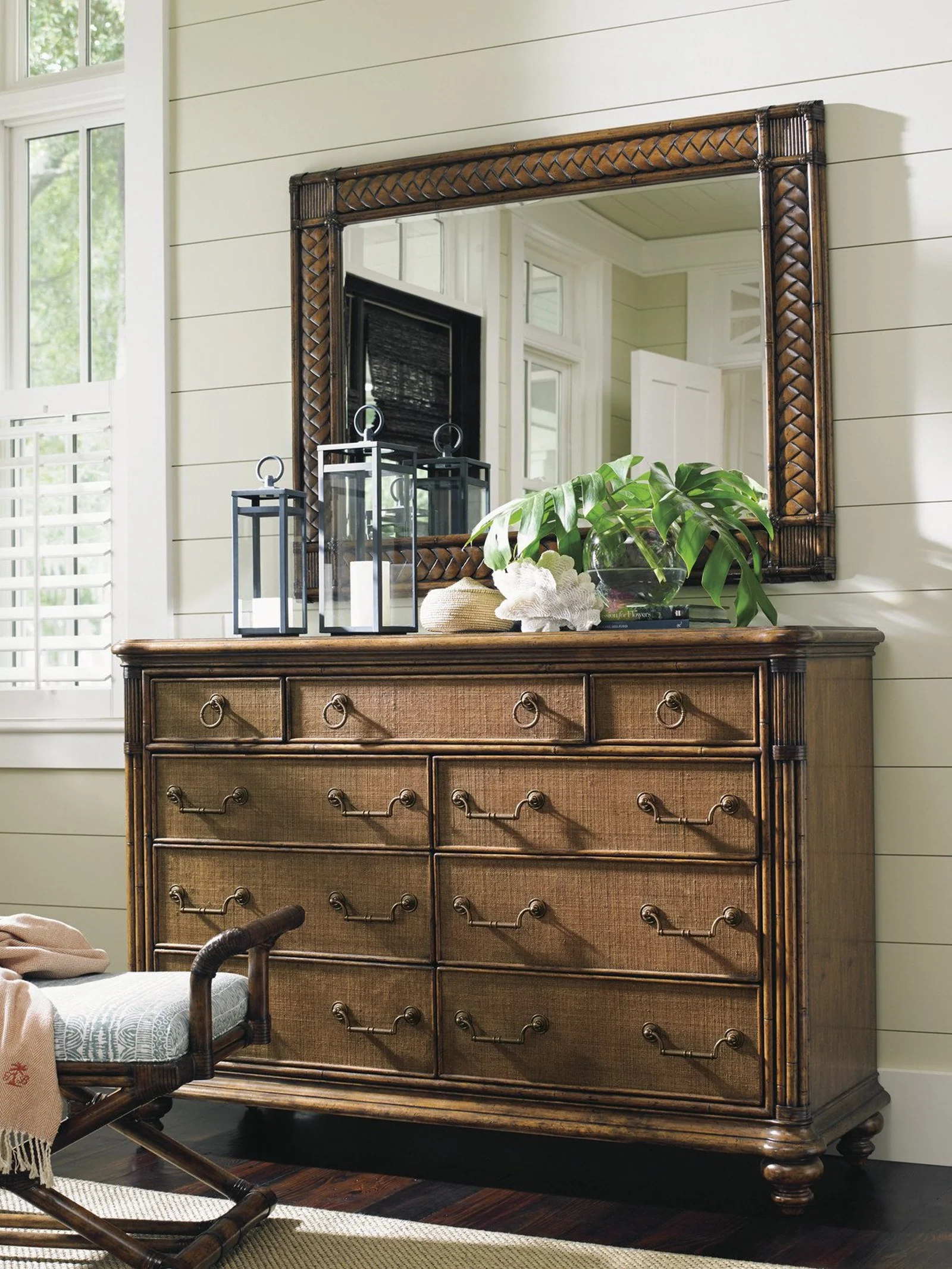 Tommy Bahama Home Bali Hai Sunrise Landscape Mirror - Image 3