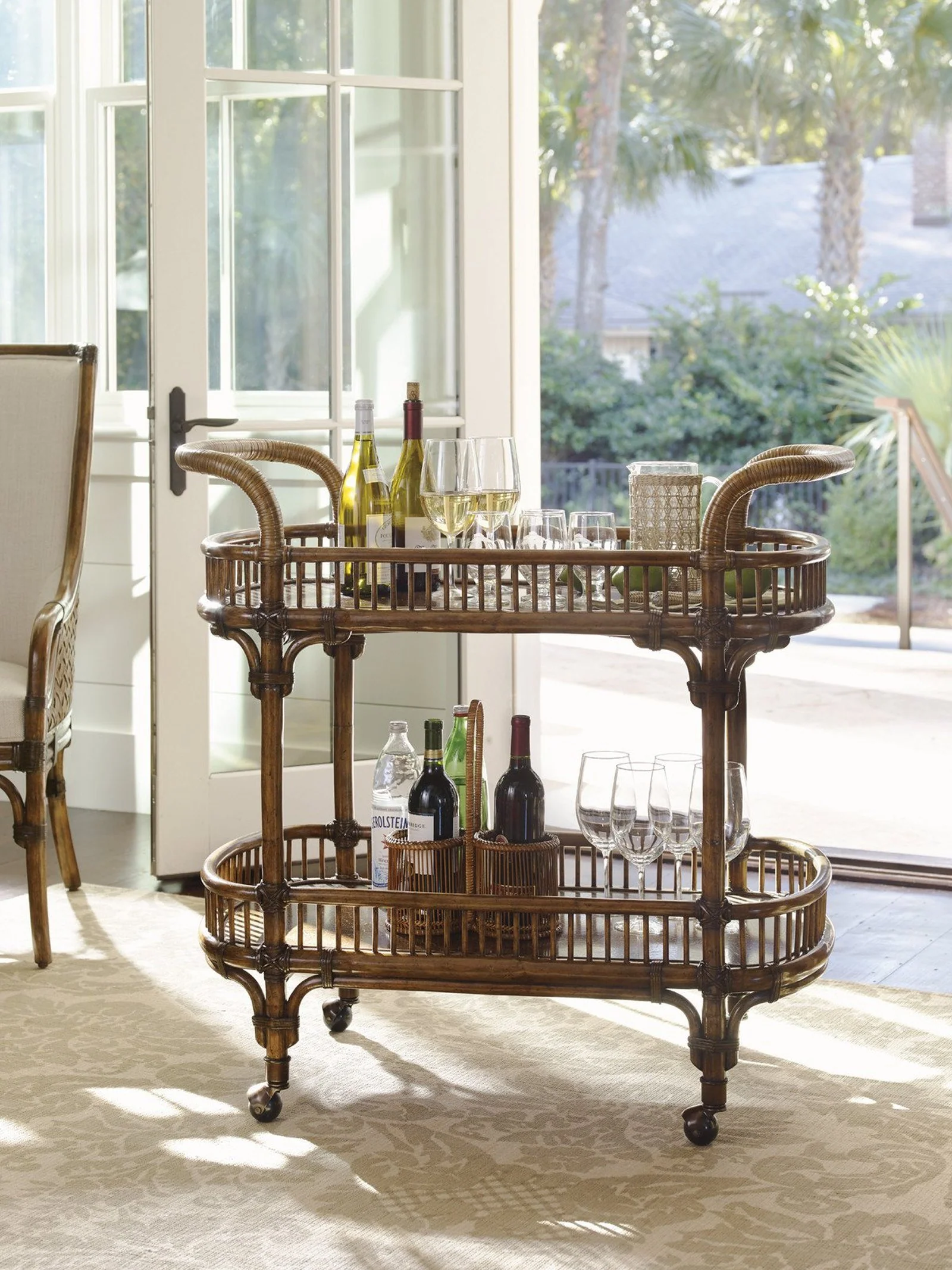 Tommy Bahama Home Bali Hai Veranda Bar Cart - Image 2
