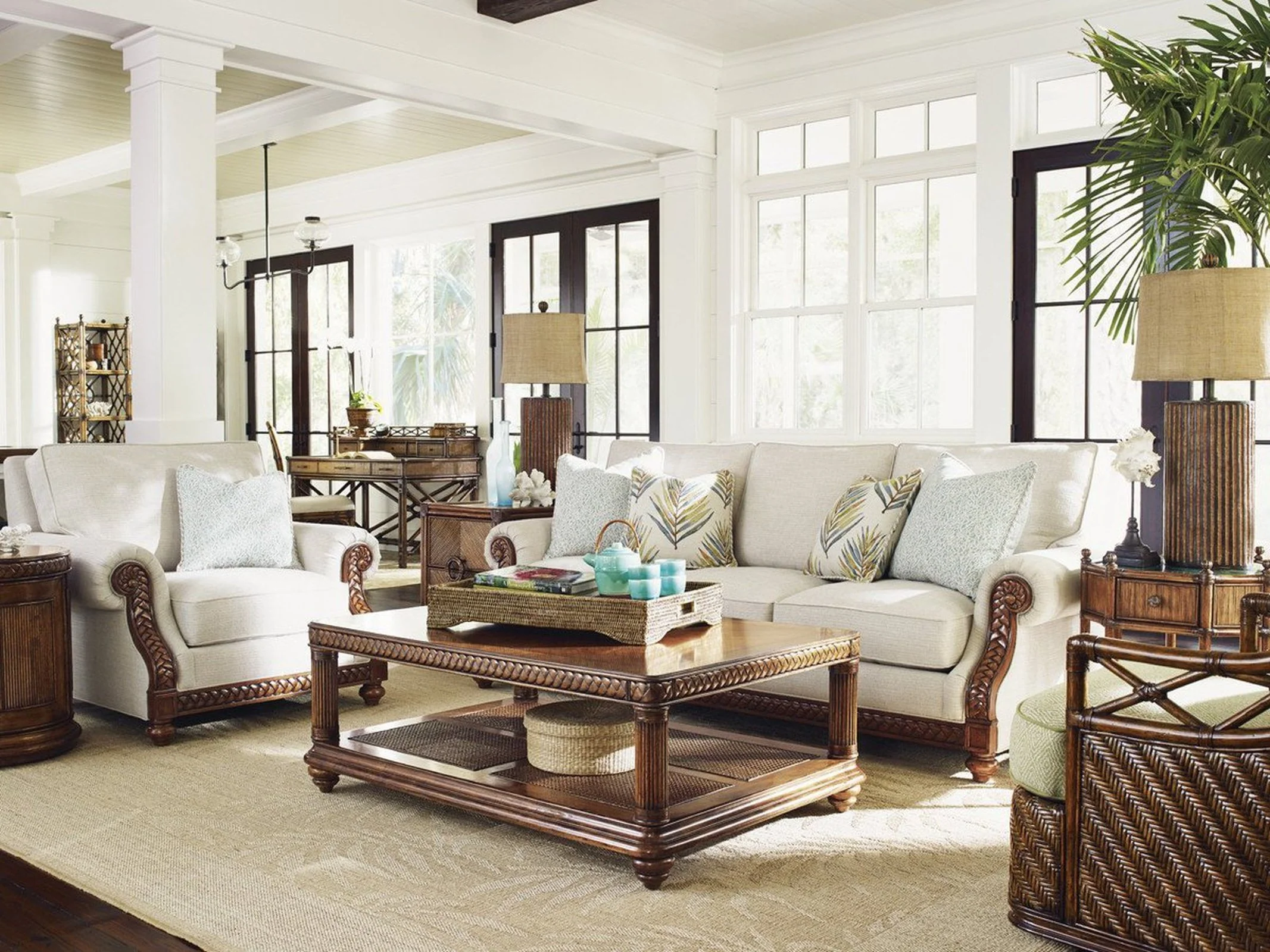 Tommy Bahama Home Bali Hai Vineyard Point Rectangular Cocktail Table - Image 3
