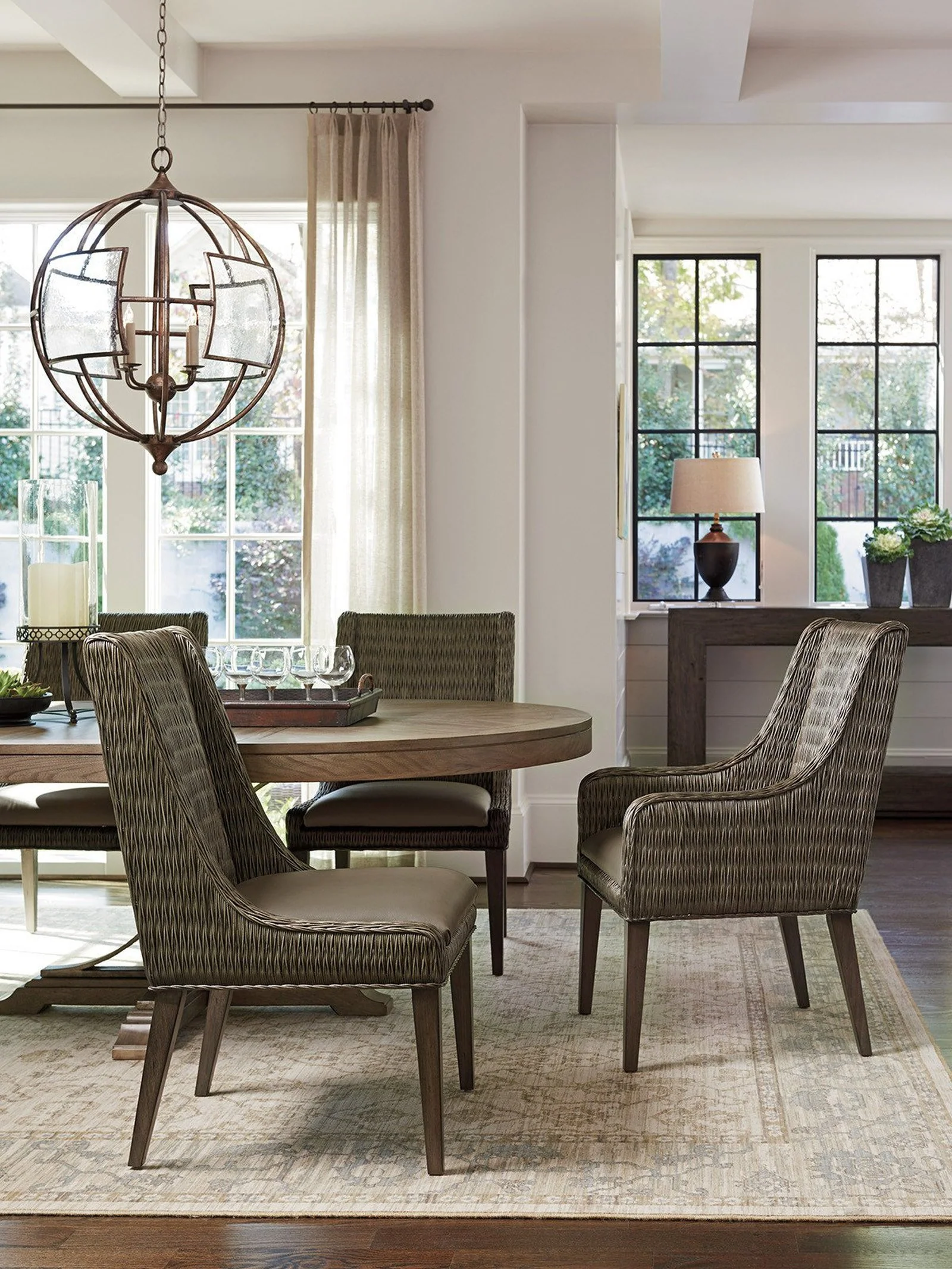 Tommy Bahama Home Cypress Point Brandon Woven Arm Chair Customizable - Image 2