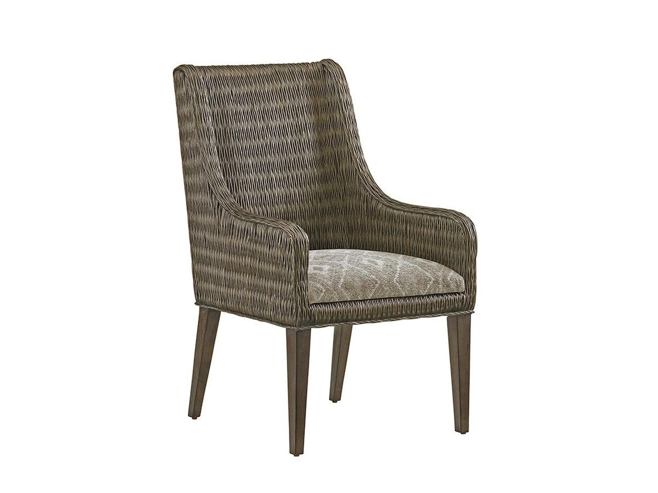 Tommy Bahama Home Cypress Point Brandon Woven Arm Chair Customizable - Image 5