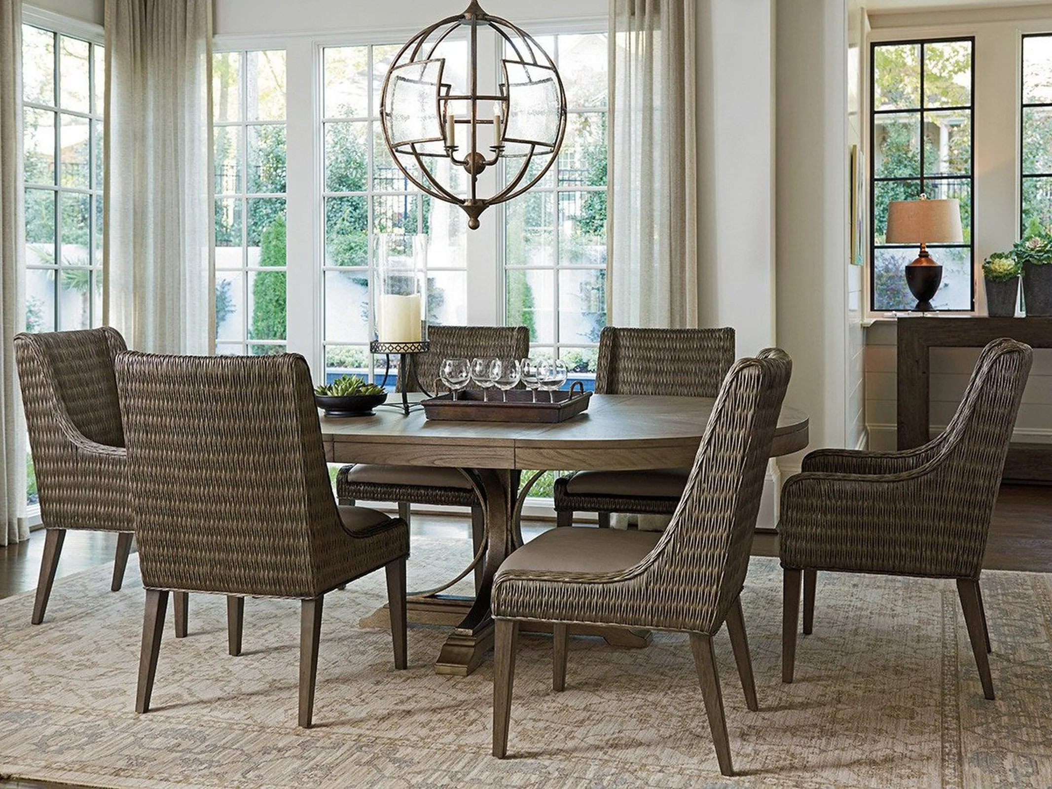 Tommy Bahama Home Cypress Point Brandon Woven Side Chair Customizable - Image 2