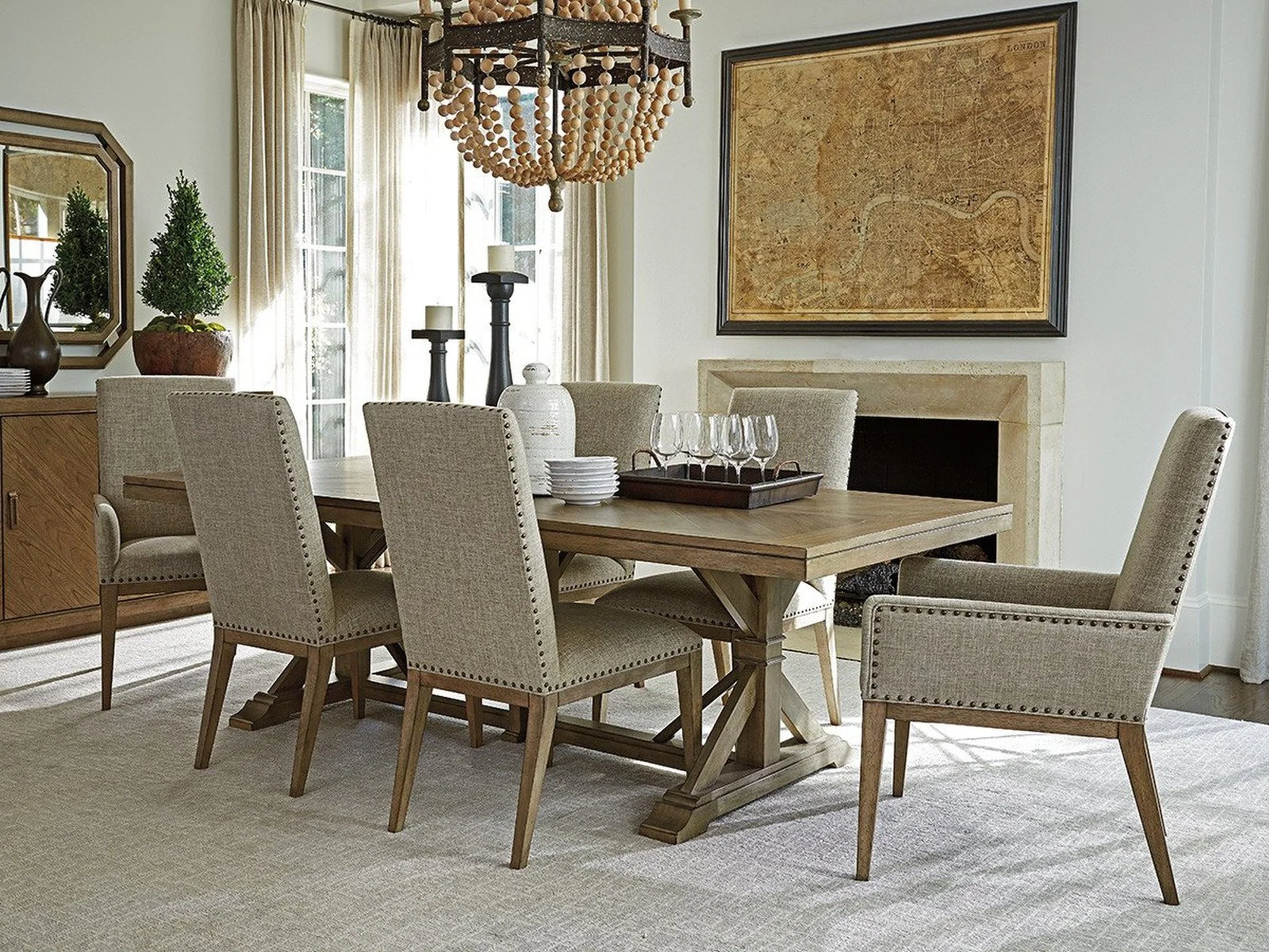 Tommy Bahama Home Cypress Point Devereaux Upholstered Arm Chair Customizable - Image 3