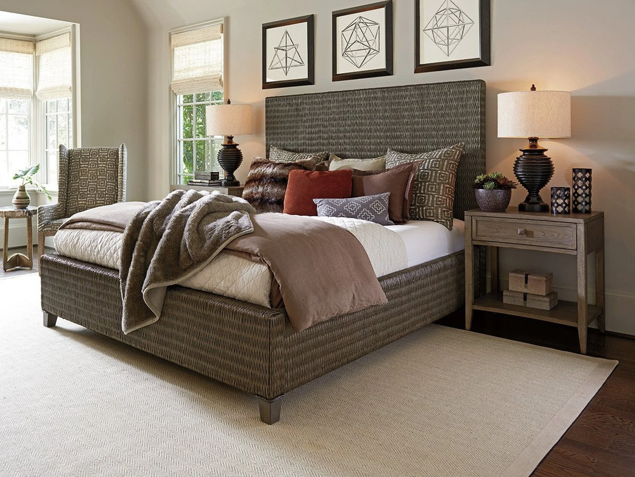 Tommy Bahama Home Cypress Point Driftwood Isle Woven Platform Bed - Image 2