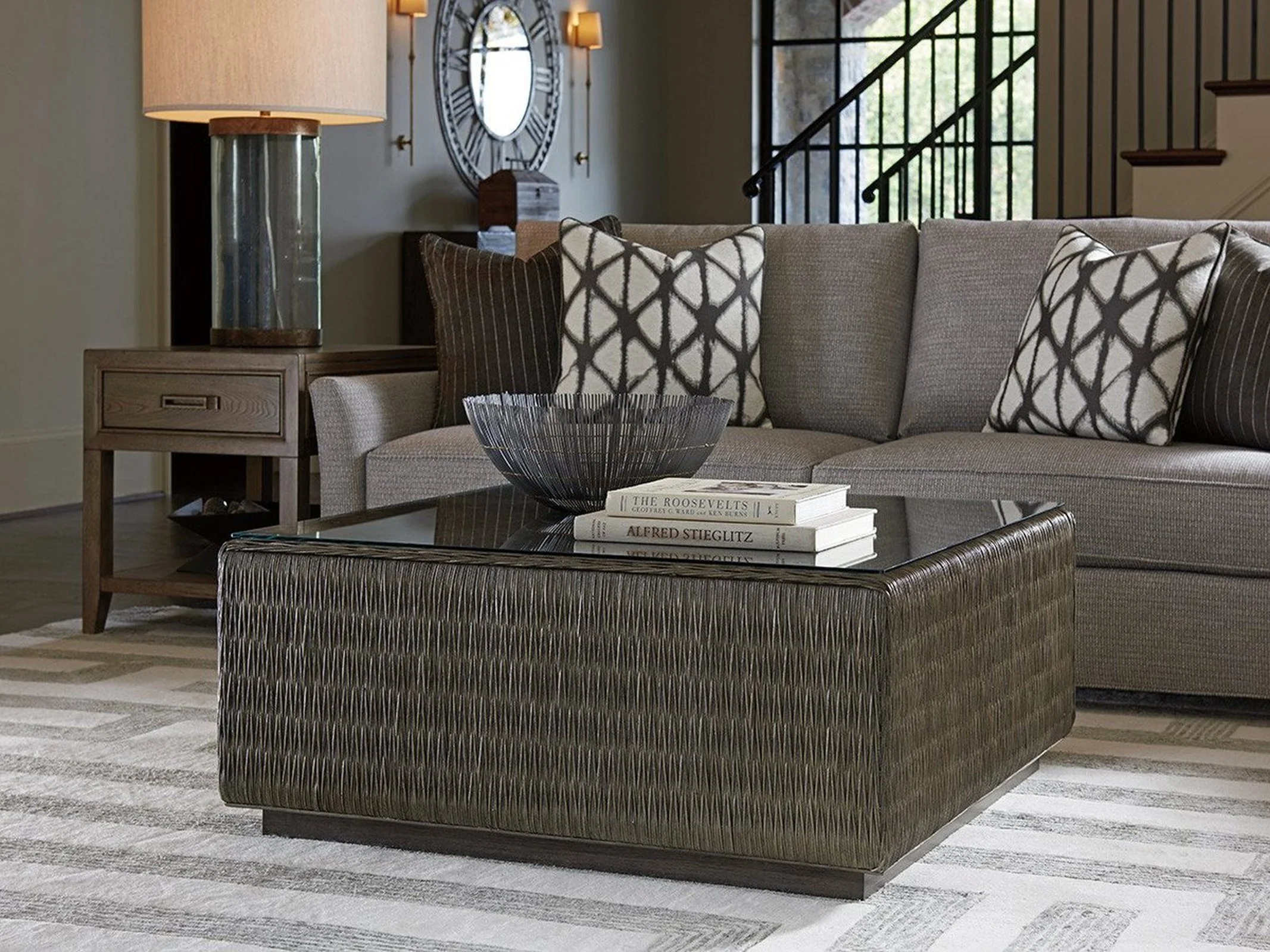 Tommy Bahama Home Cypress Point Seawatch Woven Cocktail Table - Image 3