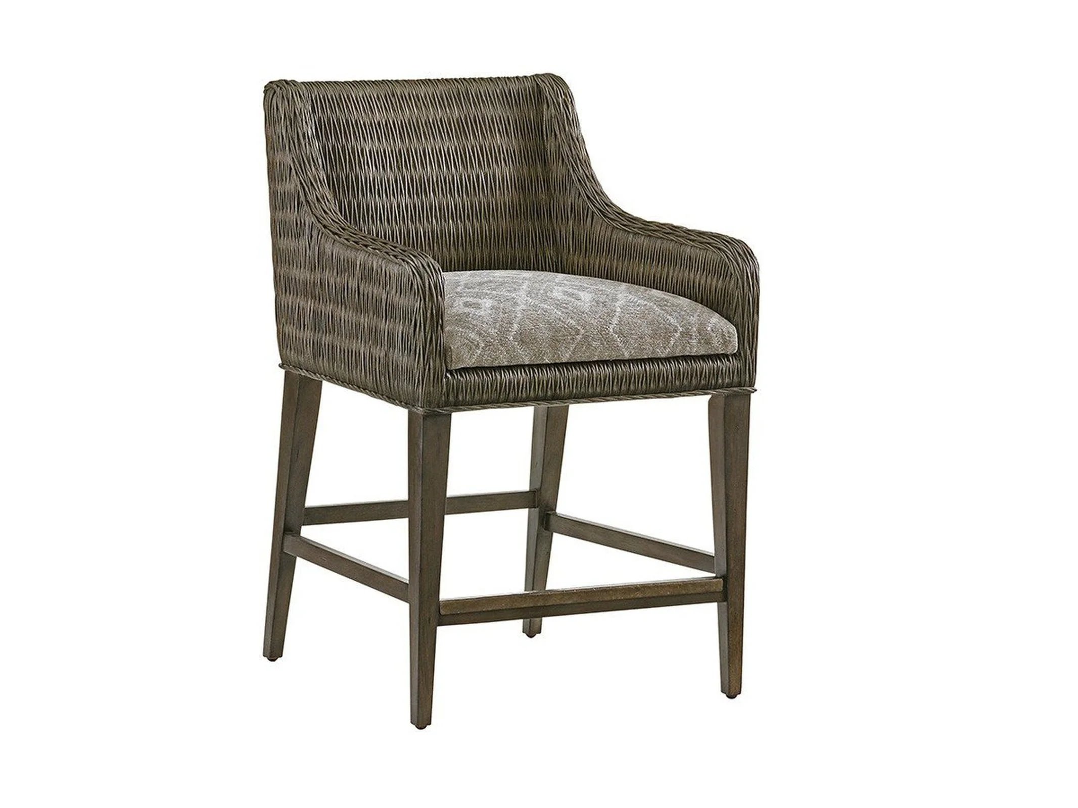 Tommy Bahama Home Cypress Point Turner Woven Counter Stool As Shown - Image 4