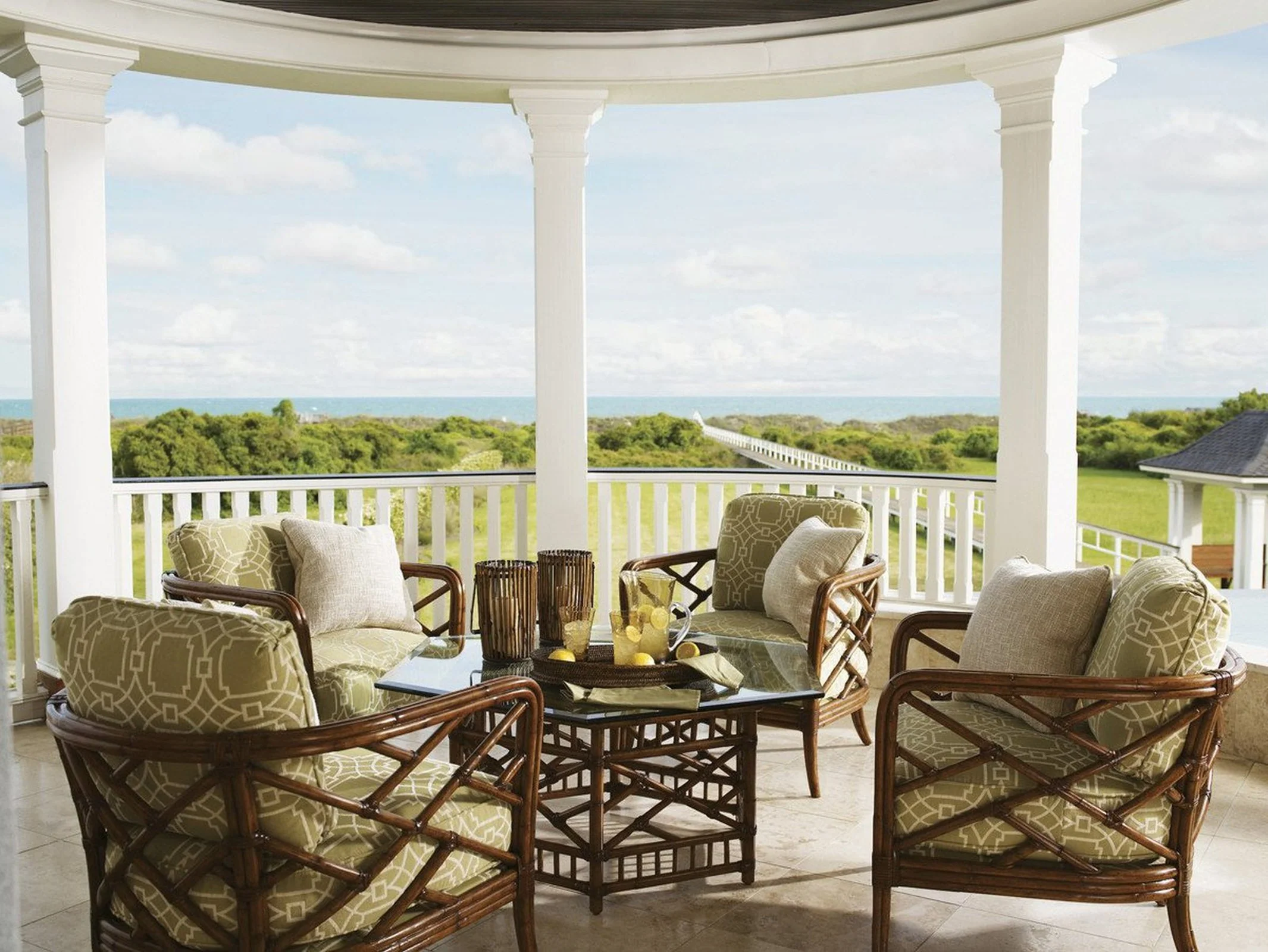 Tommy Bahama Home Island Estate Key Largo Cocktail Table With Glass Top - Image 2