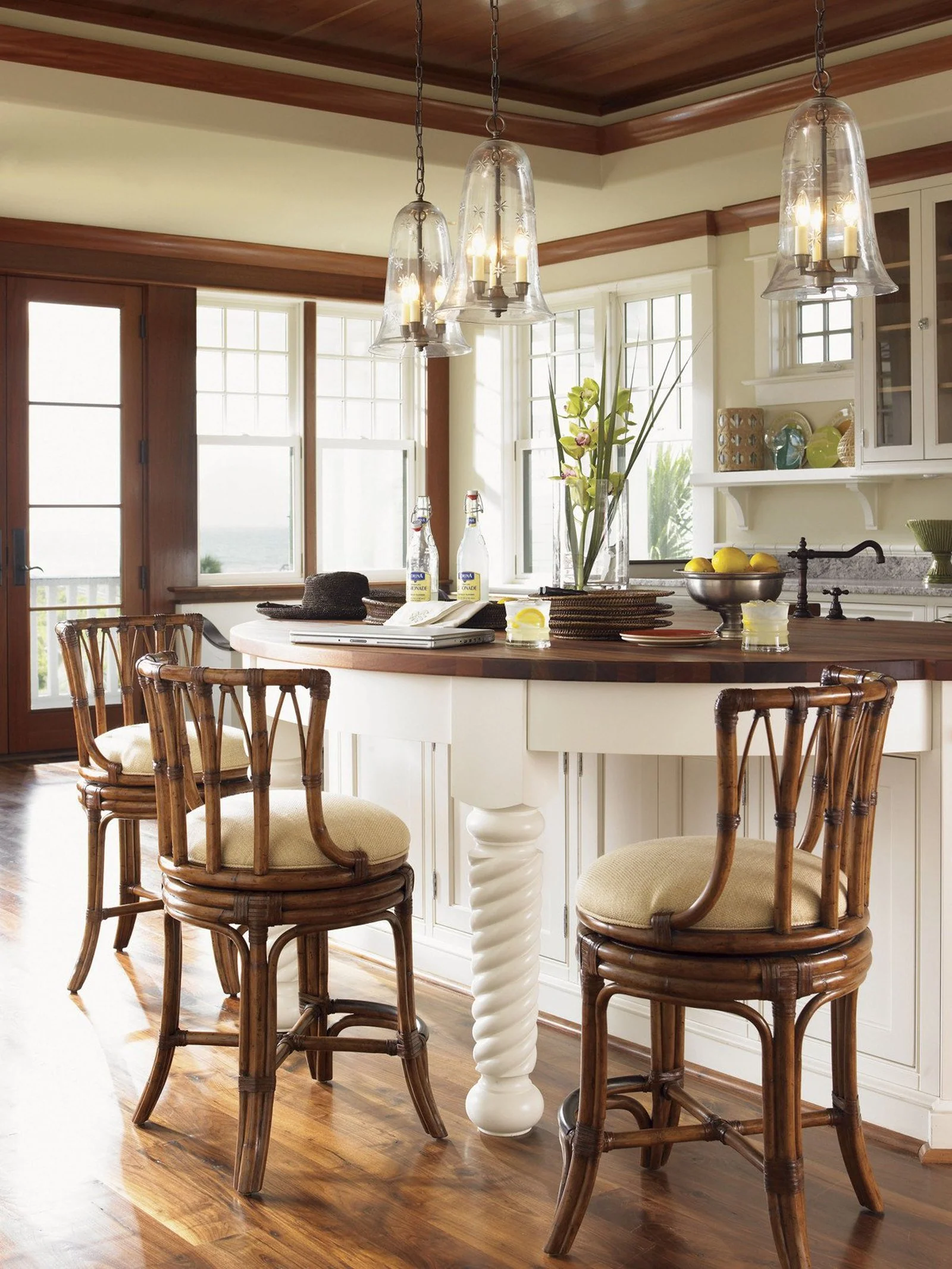Tommy Bahama Home Island Estate South Beach Swivel Counter Stool As Shown - Image 4
